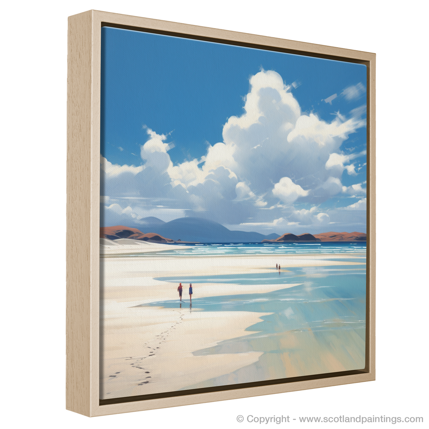 Painting and Art Print of Luskentyre Beach, Isle of Harris entitled "Luskentyre Sands: A Scottish Coastal Gem".