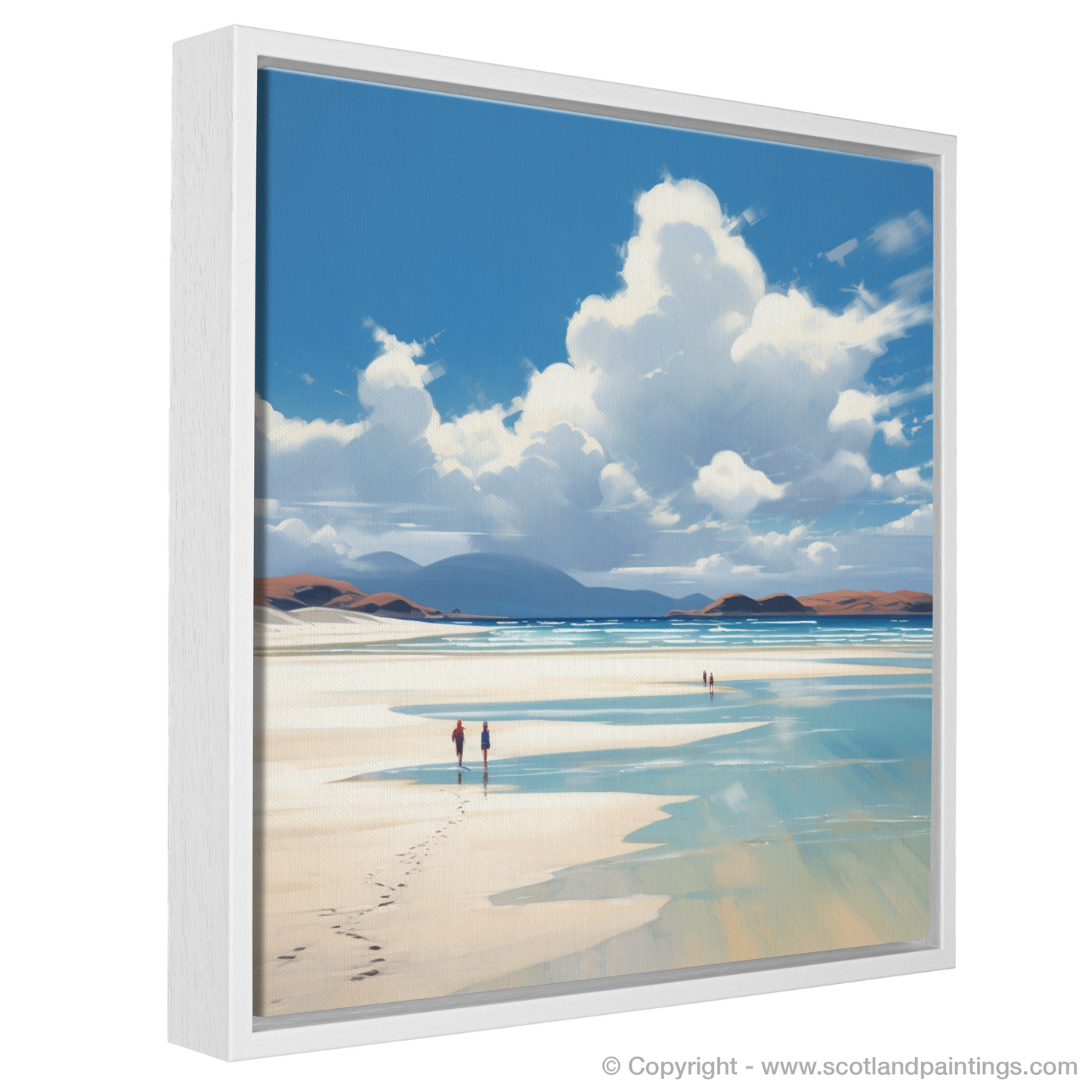 Painting and Art Print of Luskentyre Beach, Isle of Harris entitled "Luskentyre Sands: A Scottish Coastal Gem".