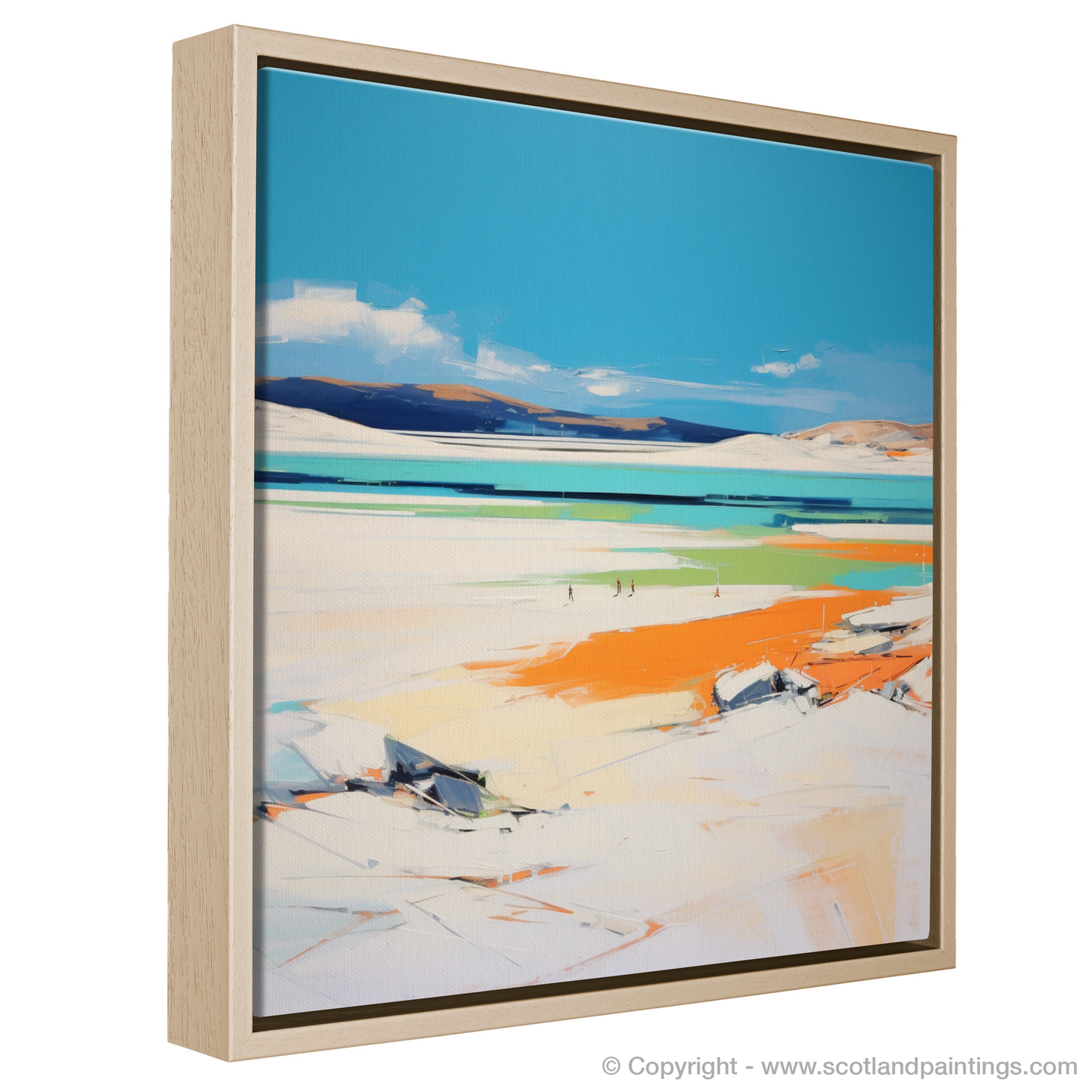 Painting and Art Print of Luskentyre Beach, Isle of Harris entitled "Luskentyre Beach: A Contemporary Tribute to Isle of Harris Splendour".