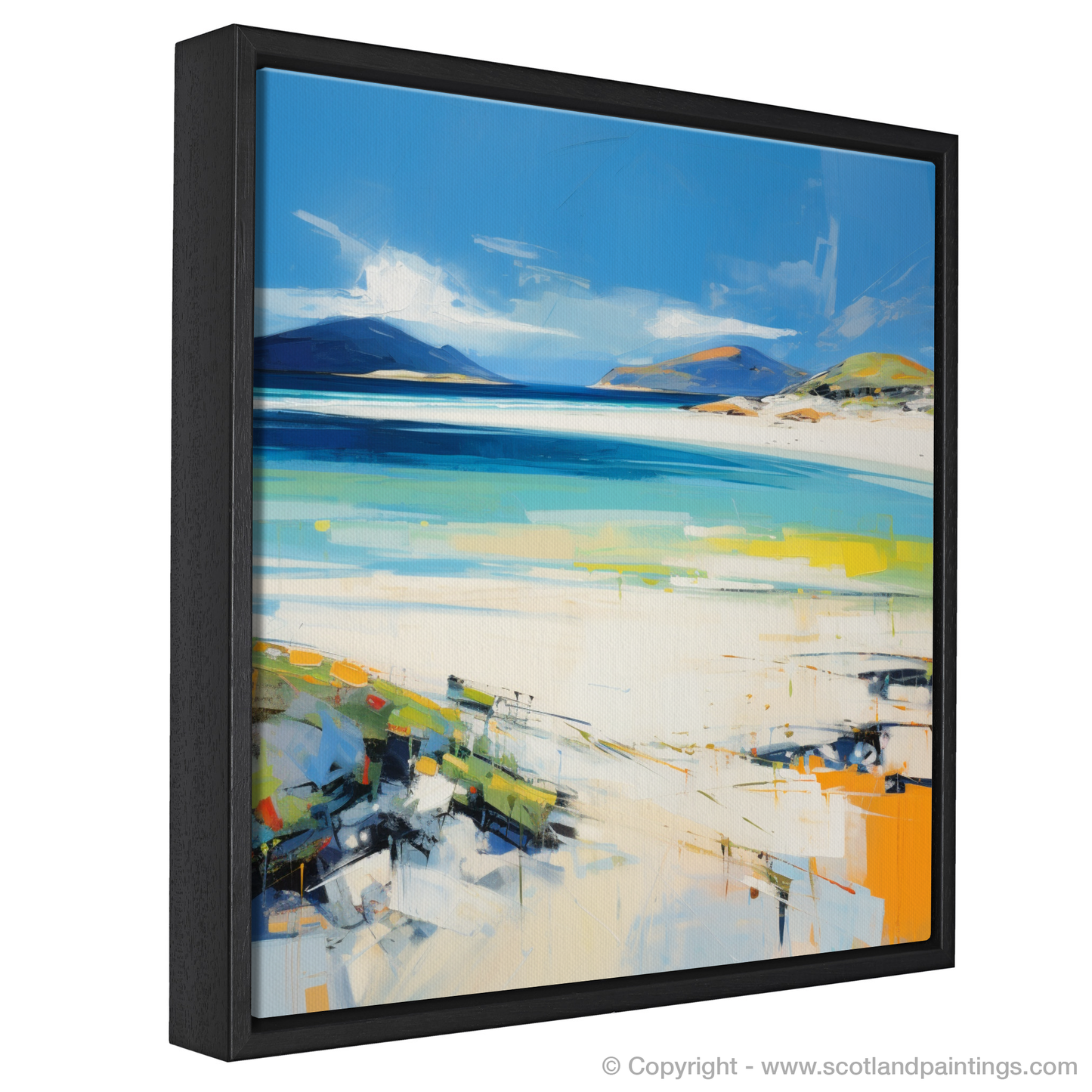Painting and Art Print of Luskentyre Beach, Isle of Harris entitled "Luskentyre Beach Impressions: A Journey Through Scottish Coastal Splendour".