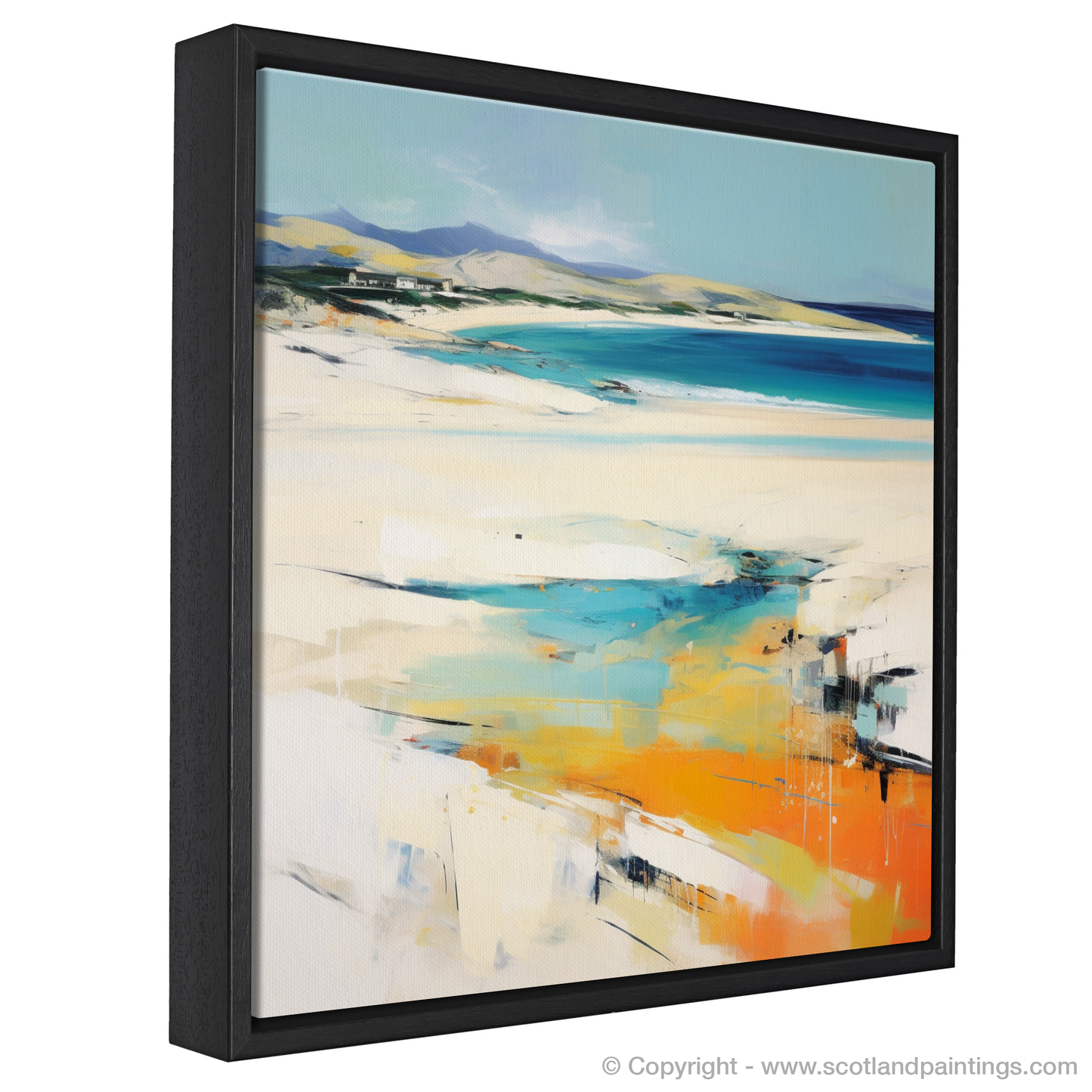 Painting and Art Print of Luskentyre Beach, Isle of Harris entitled "Ethereal Shores: An Abstract Impressionist Tribute to Luskentyre Beach".