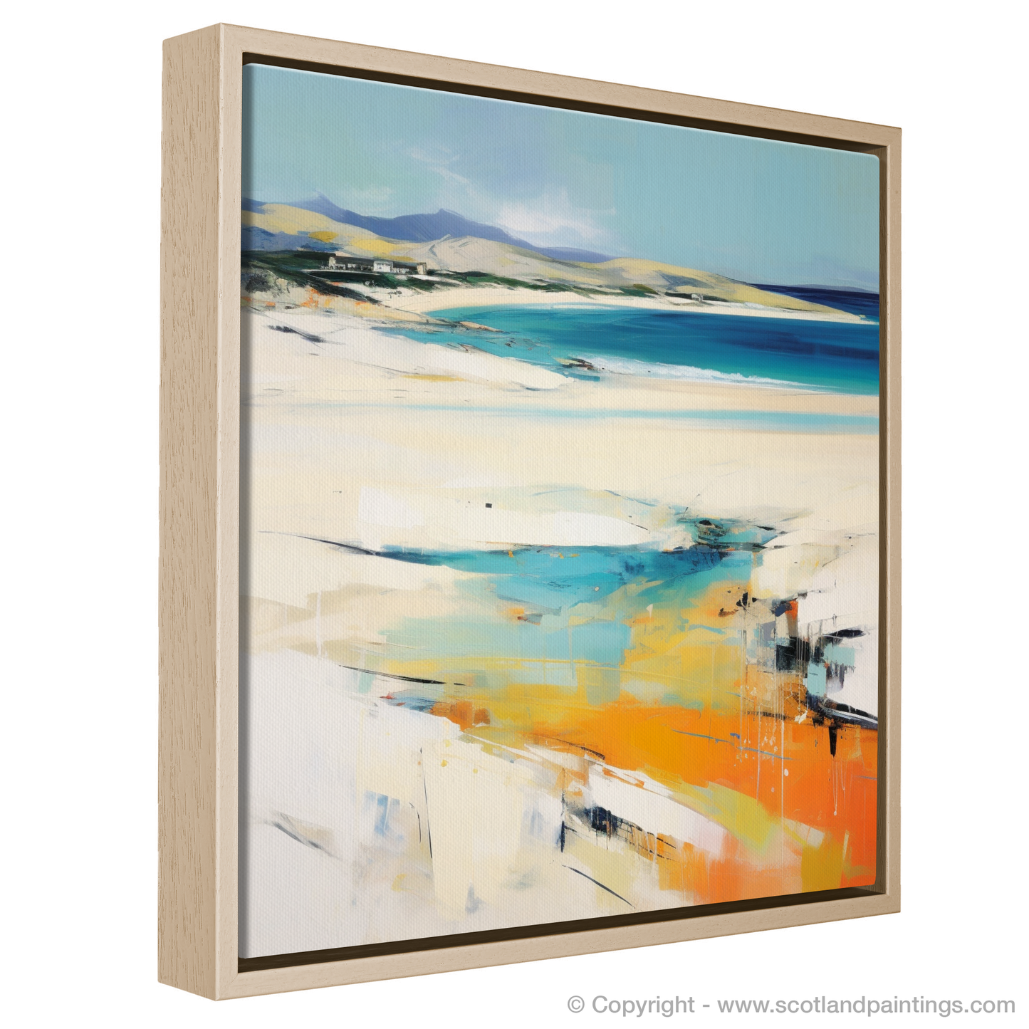 Painting and Art Print of Luskentyre Beach, Isle of Harris entitled "Ethereal Shores: An Abstract Impressionist Tribute to Luskentyre Beach".