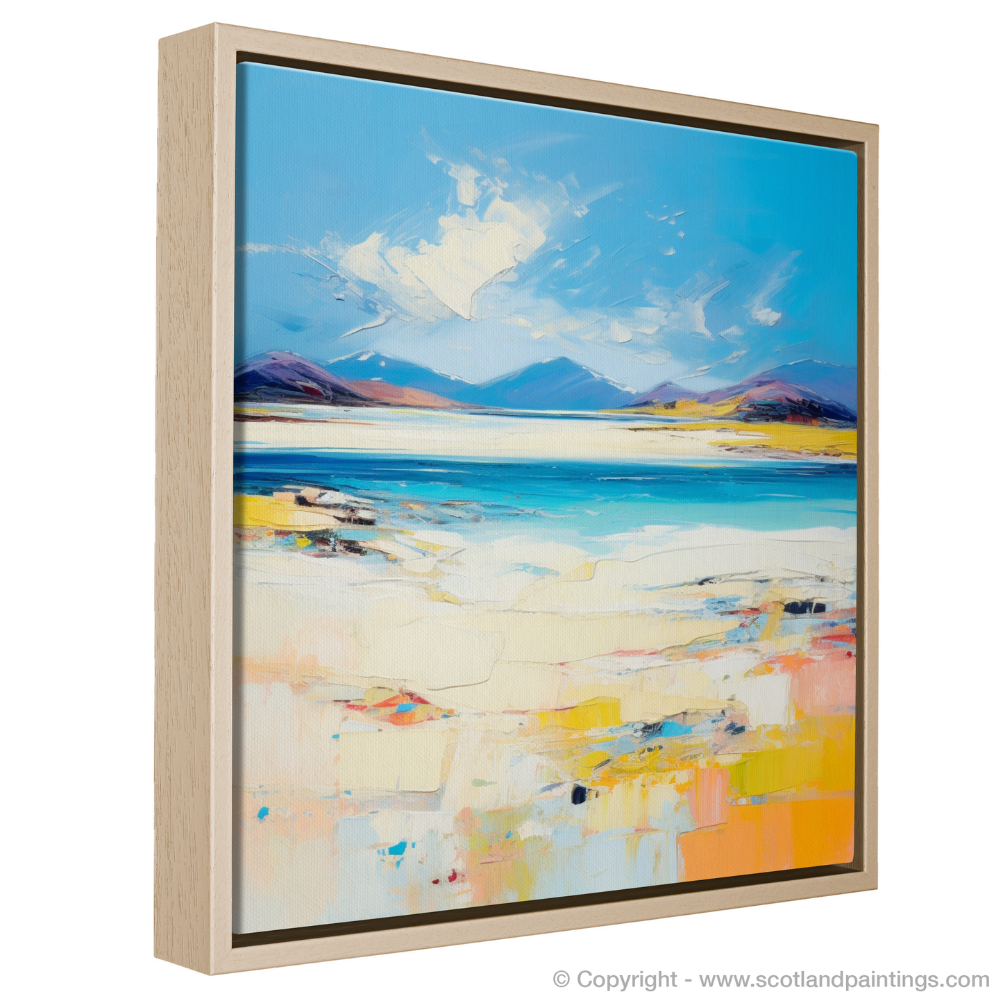 Painting and Art Print of Luskentyre Beach, Isle of Harris entitled "Luskentyre Beach: An Abstract Ode to the Hebrides".