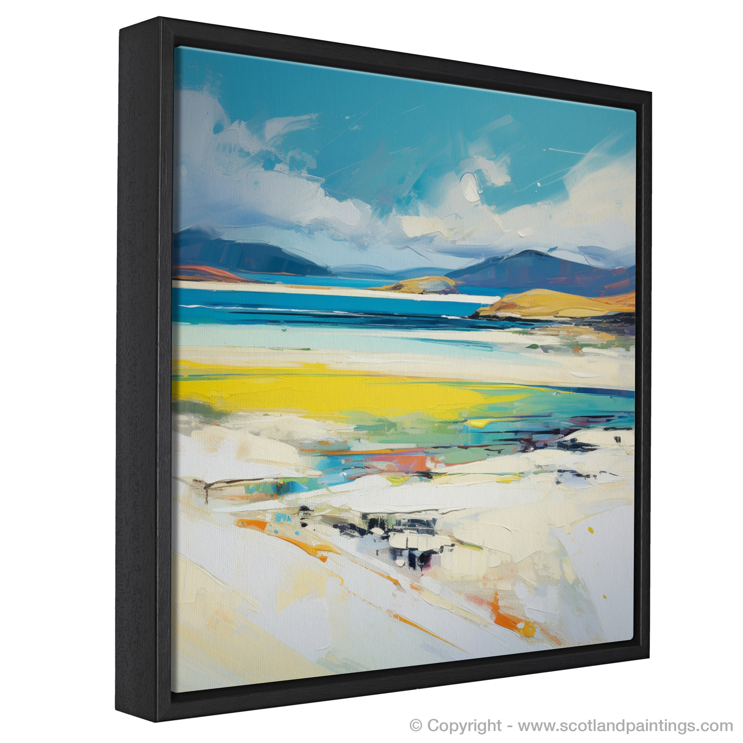 Painting and Art Print of Luskentyre Beach, Isle of Harris entitled "Luskentyre Impressions: An Abstract Ode to Hebridean Shores".