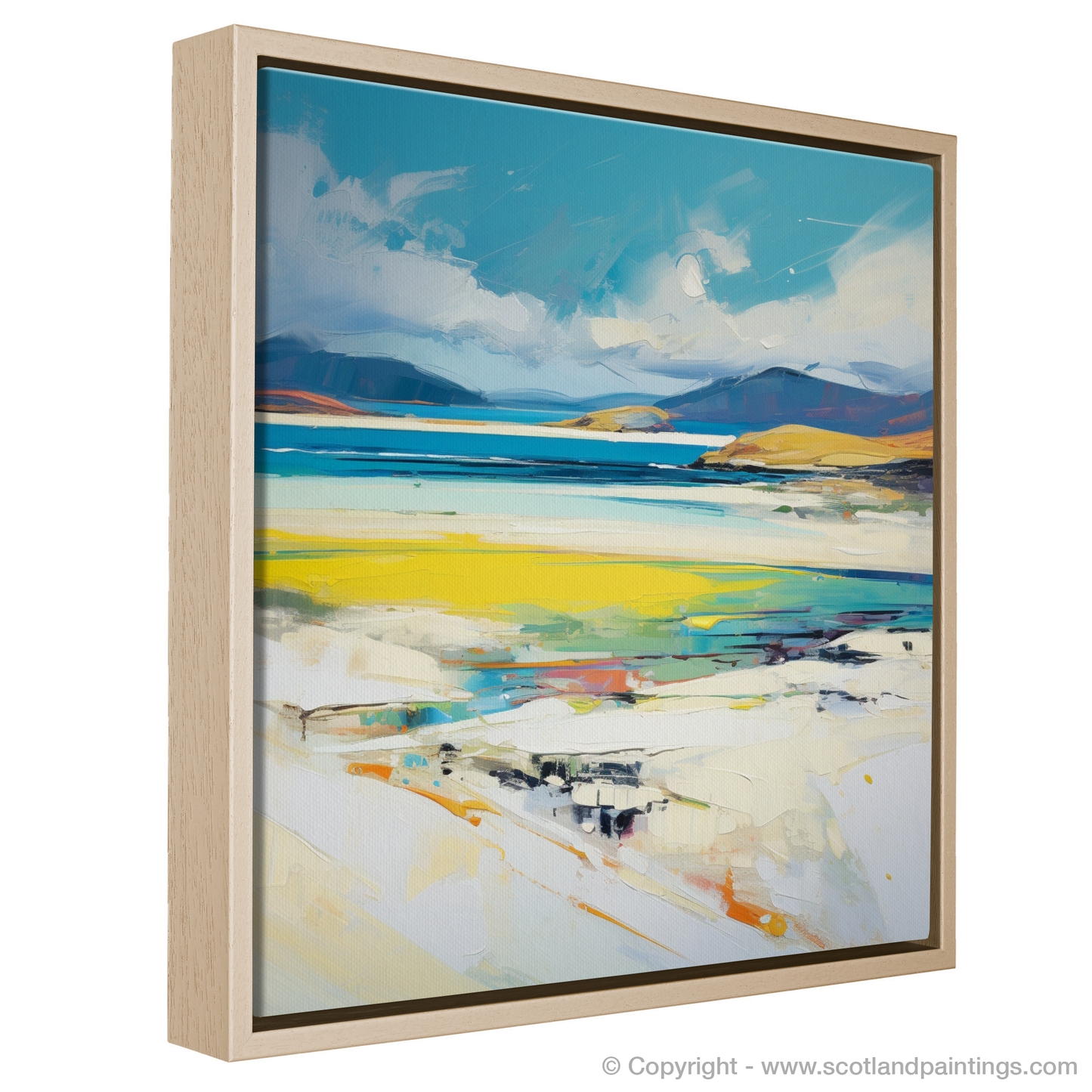 Painting and Art Print of Luskentyre Beach, Isle of Harris entitled "Luskentyre Impressions: An Abstract Ode to Hebridean Shores".