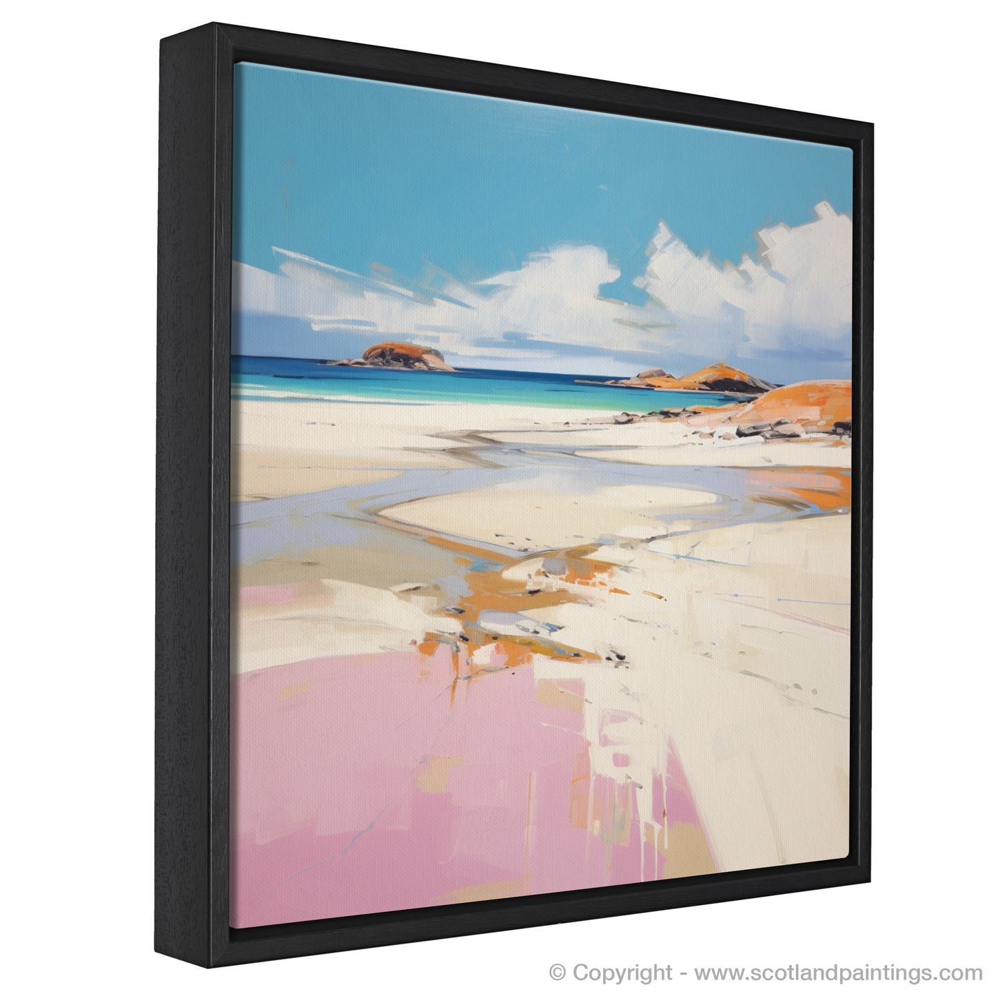 Painting and Art Print of Camusdarach Beach, Arisaig entitled "Contemporary Camusdarach: A Vivid Journey to Arisaig's Shores".