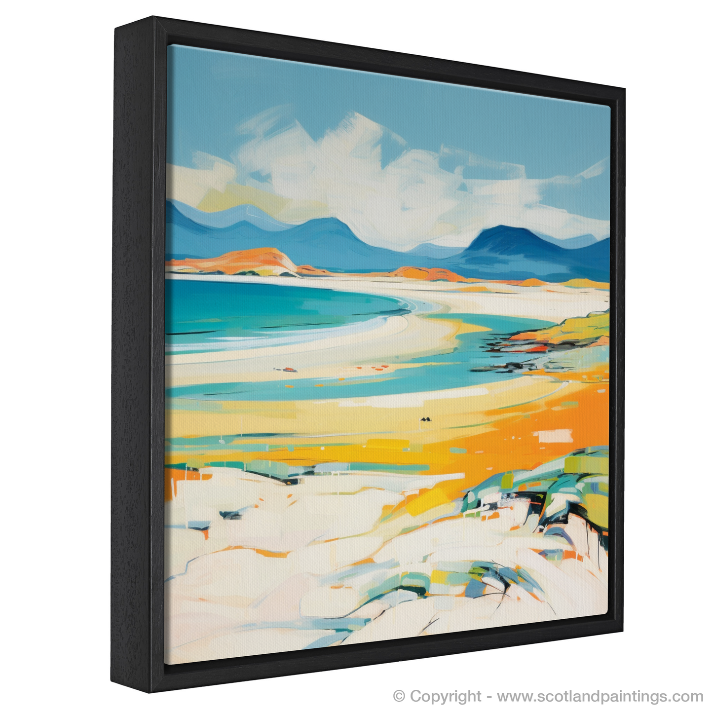 Painting and Art Print of Luskentyre Beach, Isle of Harris entitled "Luskentyre Beach Abstract: A Symphony of Colour and Form".