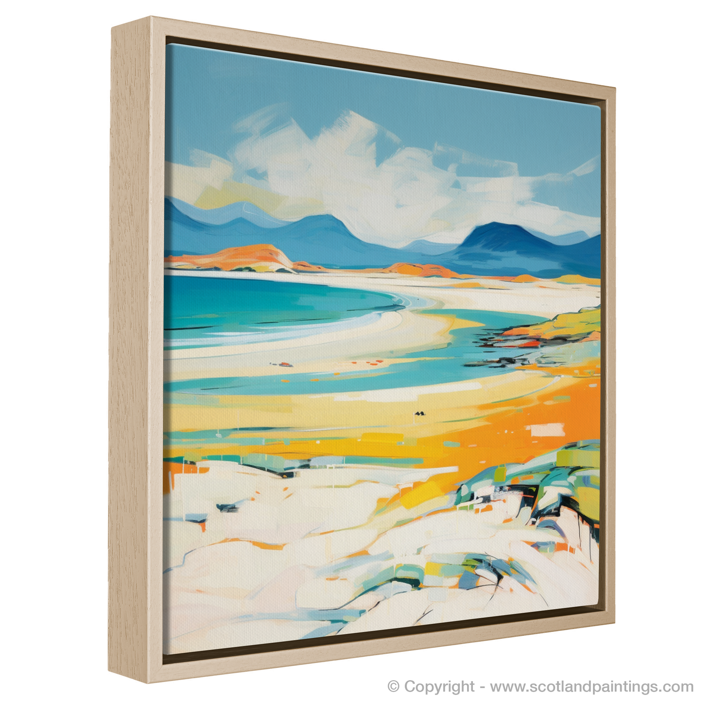 Painting and Art Print of Luskentyre Beach, Isle of Harris entitled "Luskentyre Beach Abstract: A Symphony of Colour and Form".