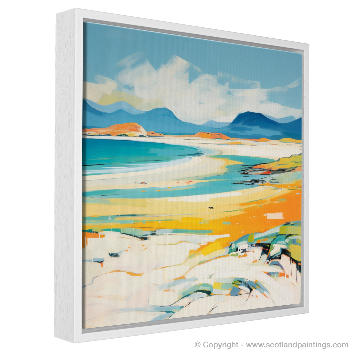 Painting and Art Print of Luskentyre Beach, Isle of Harris entitled "Luskentyre Beach Abstract: A Symphony of Colour and Form".