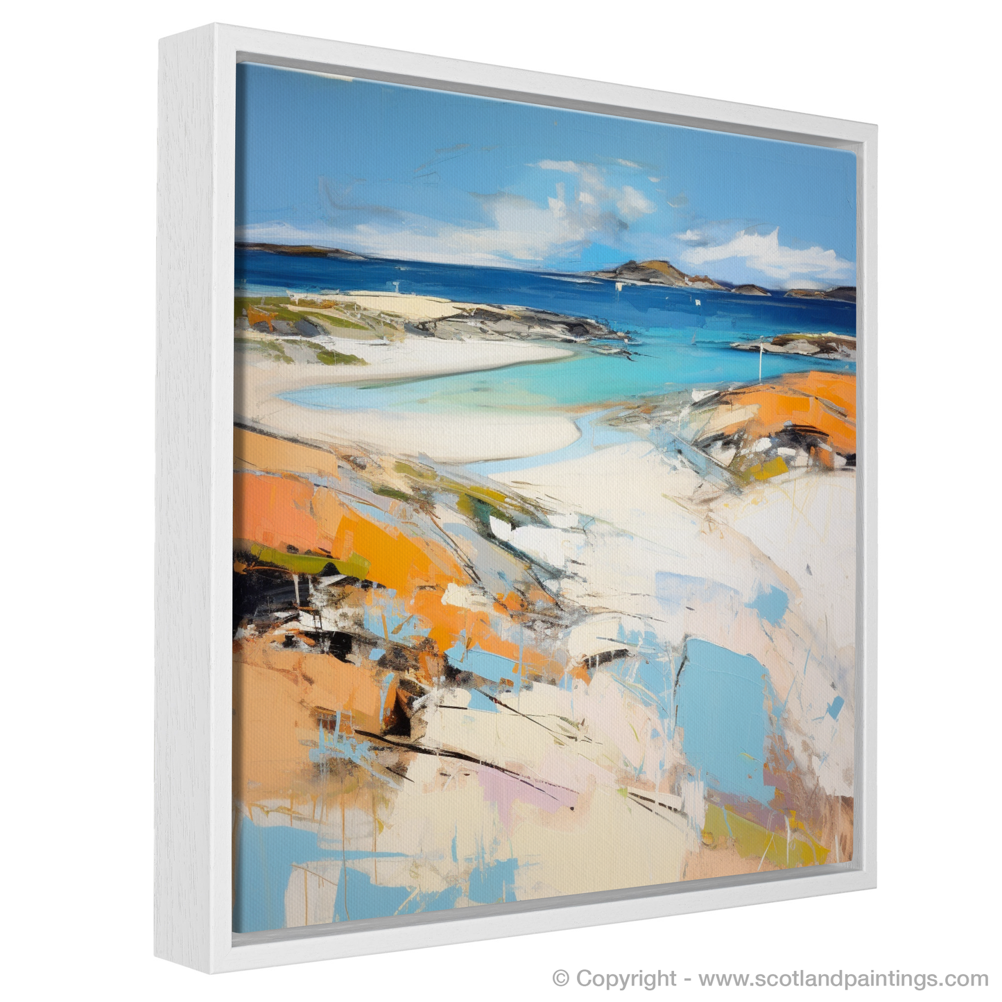 Painting and Art Print of Camusdarach Beach, Arisaig entitled "Abstract Impressions of Camusdarach Beach Arisaig".