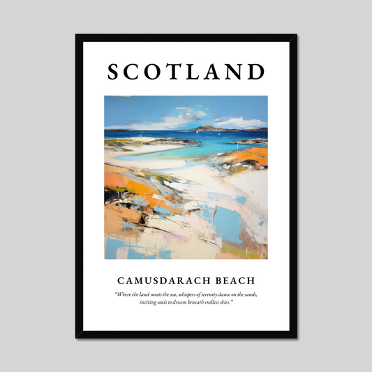 Poster of Camusdarach Beach, Scotland.