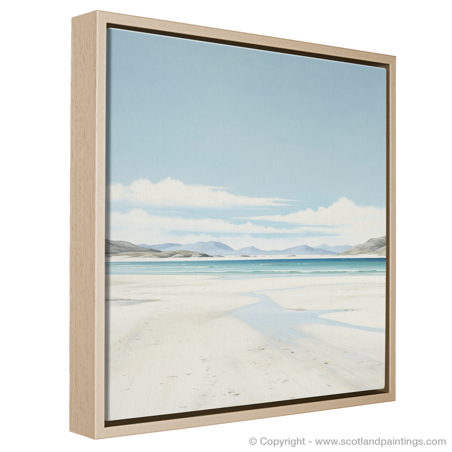 Painting and Art Print of Luskentyre Beach, Isle of Harris entitled "Minimalist Serenity: Luskentyre Beach Inspiration".