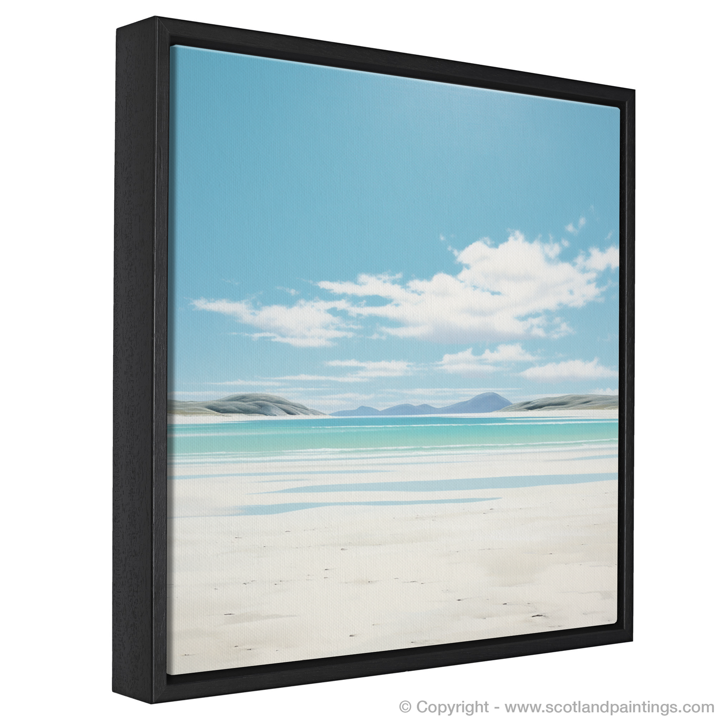 Painting and Art Print of Luskentyre Beach, Isle of Harris entitled "Serenity of Luskentyre Beach: A Minimalist Tribute".