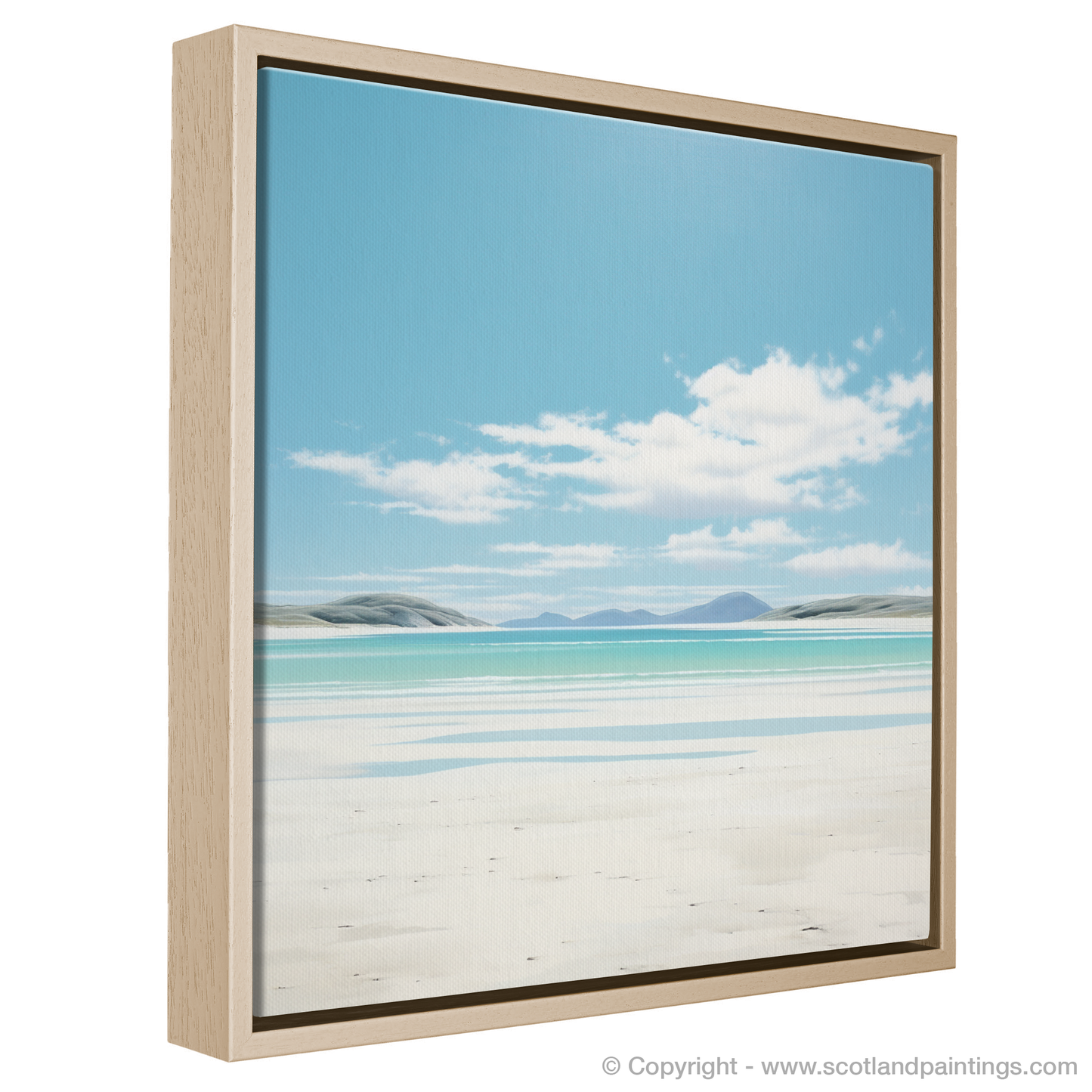 Painting and Art Print of Luskentyre Beach, Isle of Harris entitled "Serenity of Luskentyre Beach: A Minimalist Tribute".