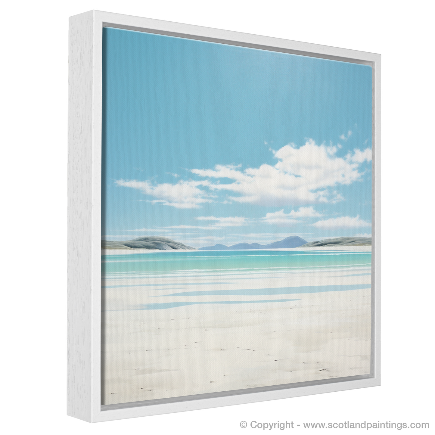 Painting and Art Print of Luskentyre Beach, Isle of Harris entitled "Serenity of Luskentyre Beach: A Minimalist Tribute".