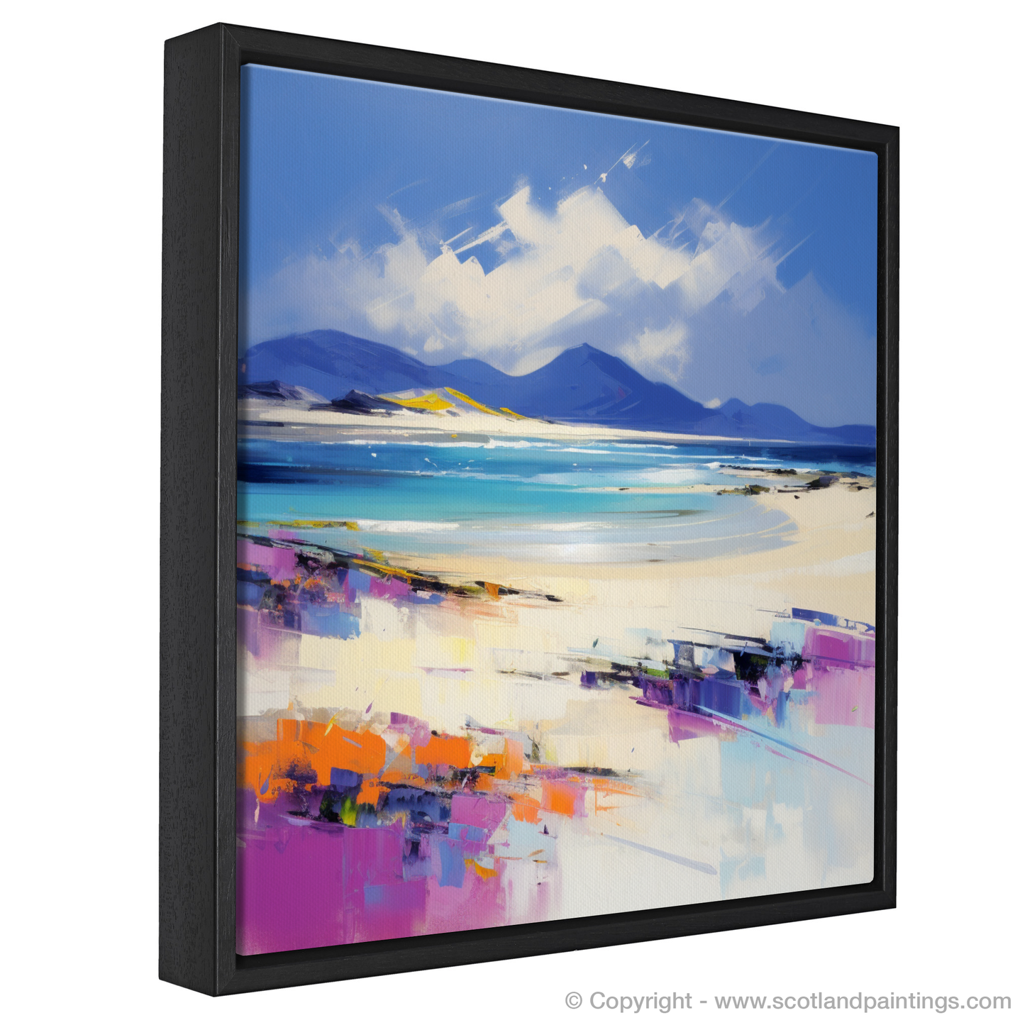 Painting and Art Print of Luskentyre Beach, Isle of Harris entitled "Wild Embrace of Luskentyre Beach".