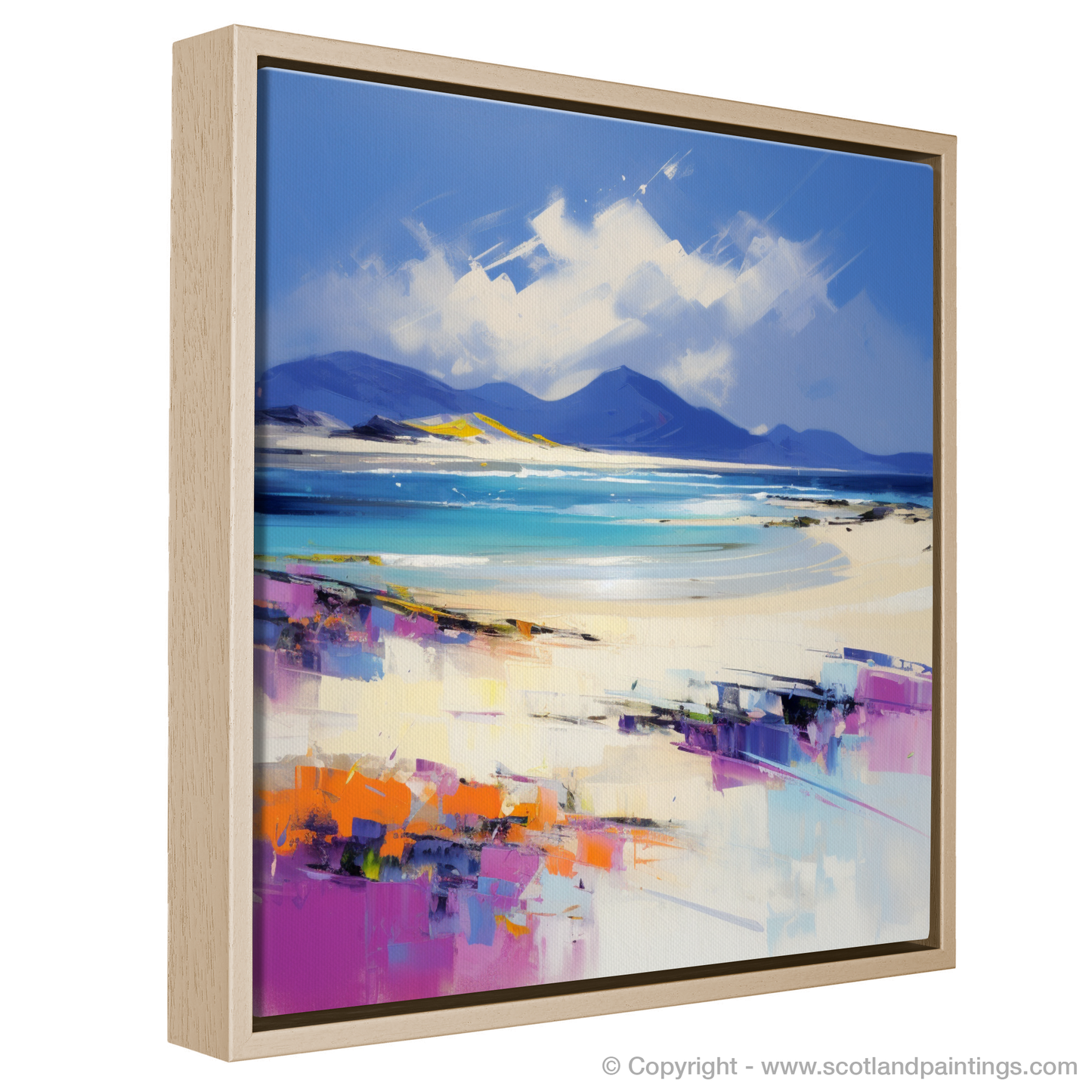 Painting and Art Print of Luskentyre Beach, Isle of Harris entitled "Wild Embrace of Luskentyre Beach".