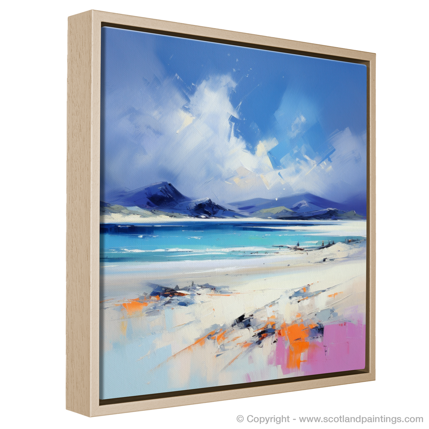 Painting and Art Print of Luskentyre Beach, Isle of Harris entitled "Wild Hebridean Shores: The Luskentyre Beach Expression".