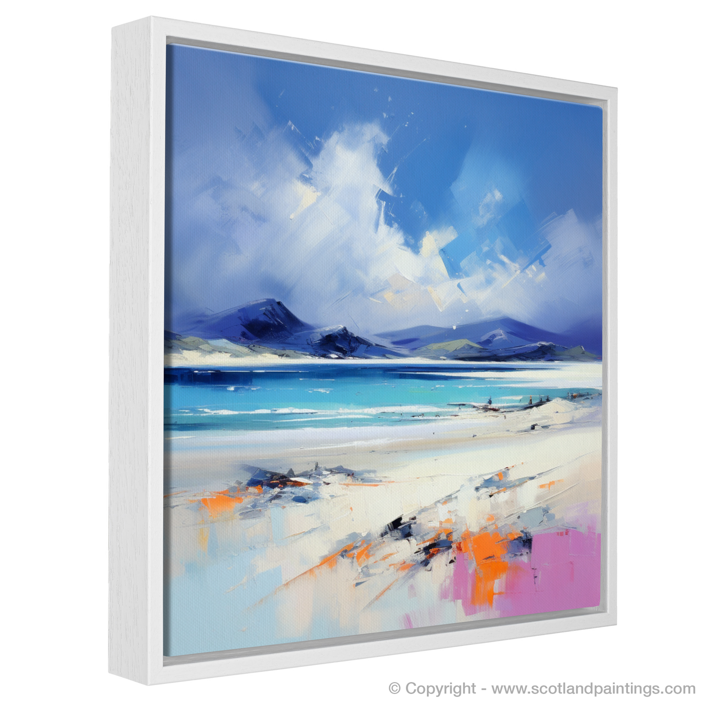 Painting and Art Print of Luskentyre Beach, Isle of Harris entitled "Wild Hebridean Shores: The Luskentyre Beach Expression".