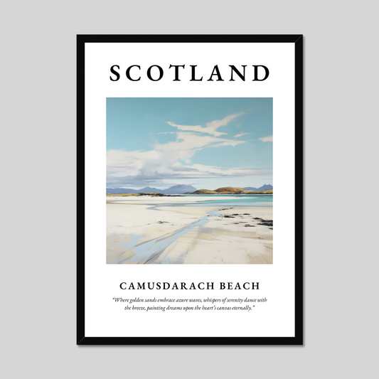 Poster of Camusdarach Beach, Scotland.