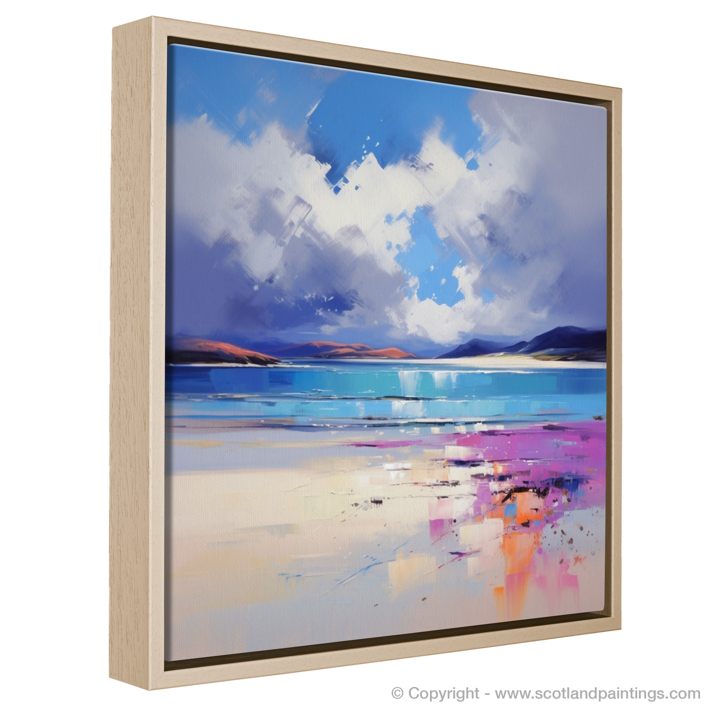 Painting and Art Print of Luskentyre Beach, Isle of Harris entitled "Luskentyre Dreamscape: An Expressionist Ode to Scottish Shores".