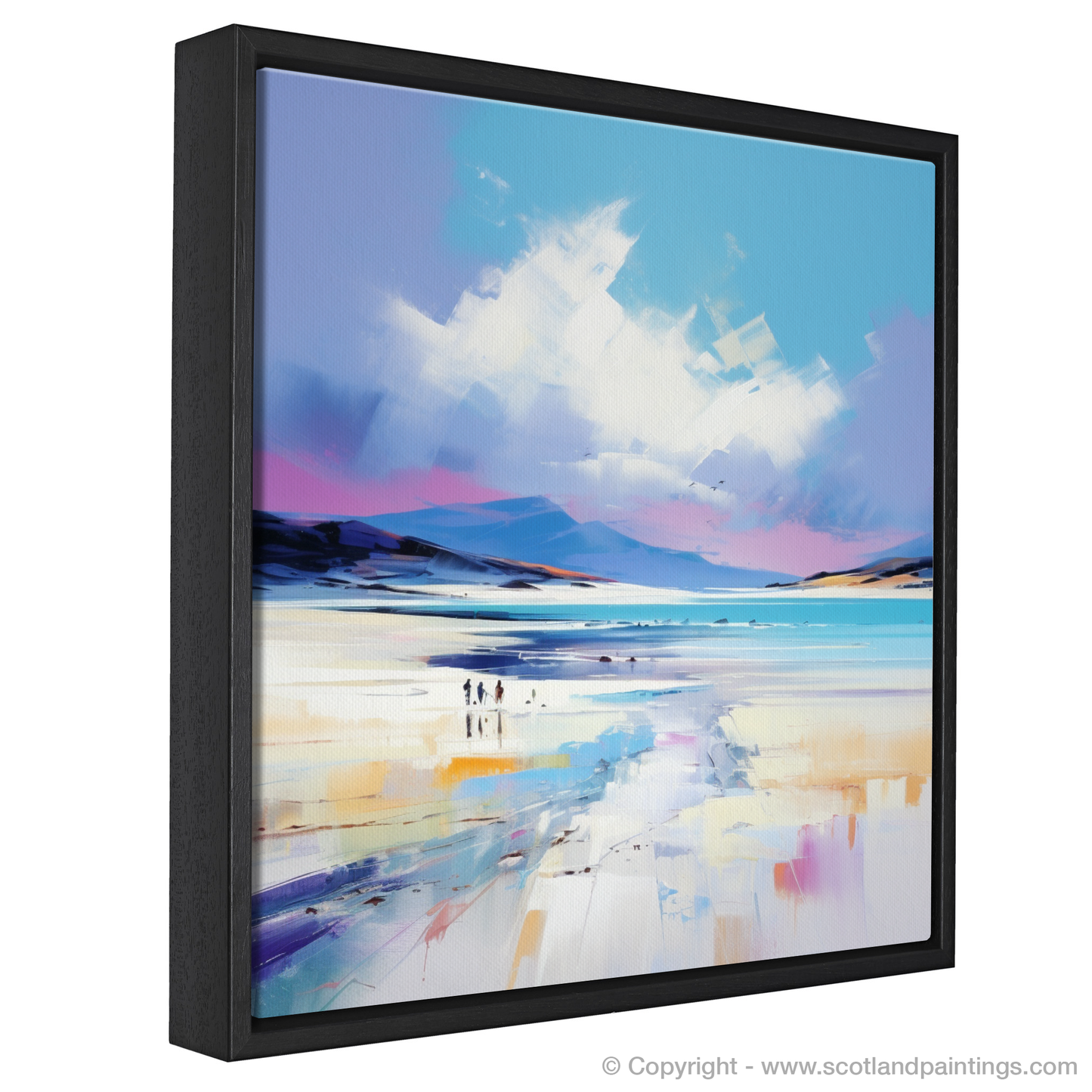 Painting and Art Print of Luskentyre Beach, Isle of Harris entitled "Luskentyre Beach: An Expressionist Ode to Hebridean Beauty".