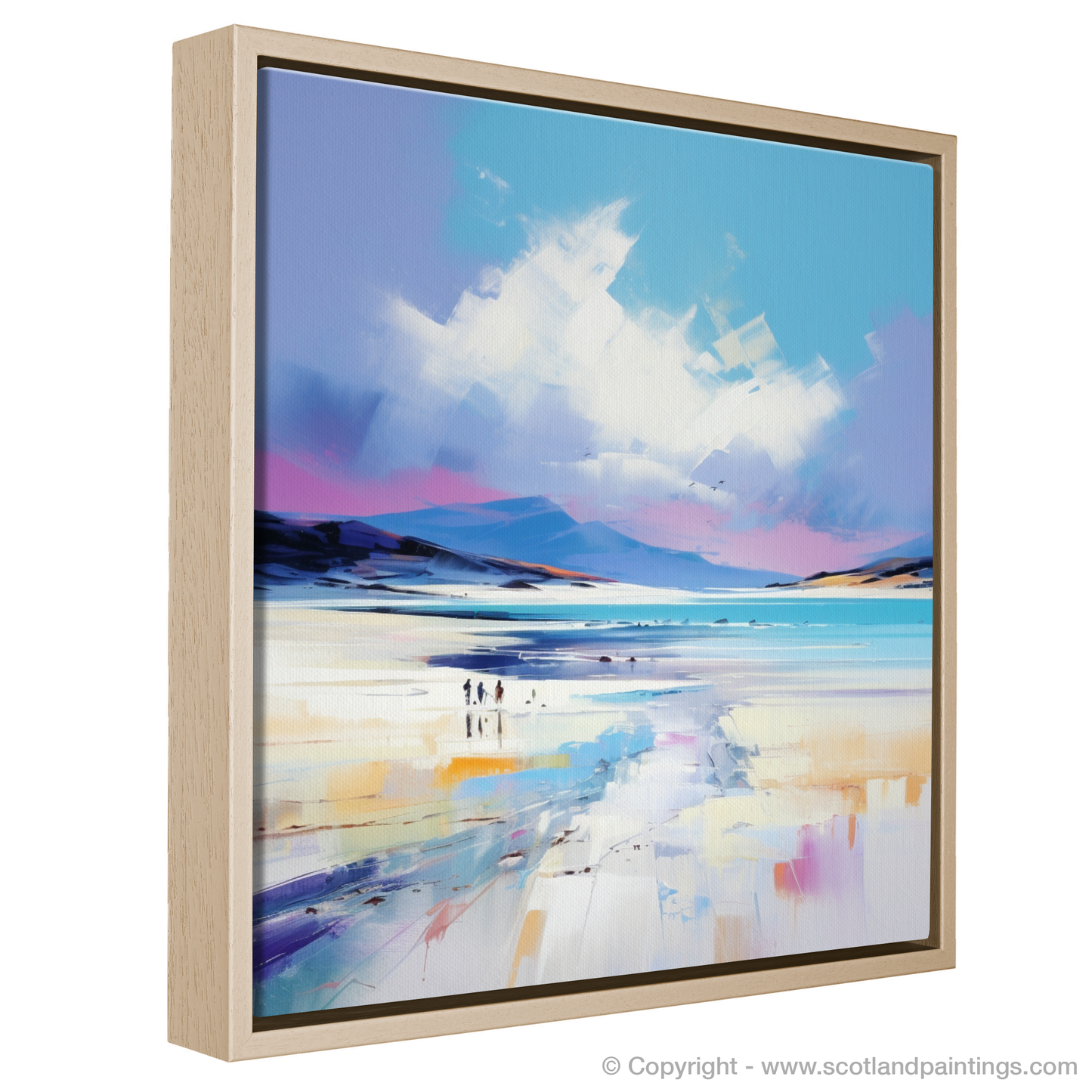 Painting and Art Print of Luskentyre Beach, Isle of Harris entitled "Luskentyre Beach: An Expressionist Ode to Hebridean Beauty".