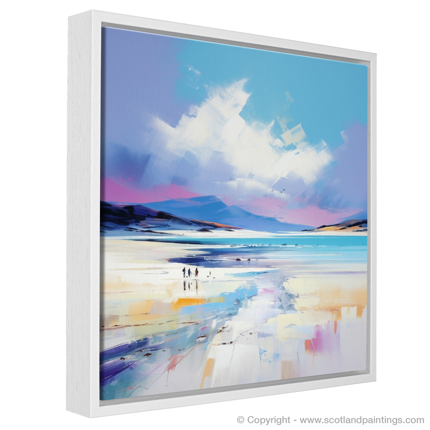 Painting and Art Print of Luskentyre Beach, Isle of Harris entitled "Luskentyre Beach: An Expressionist Ode to Hebridean Beauty".