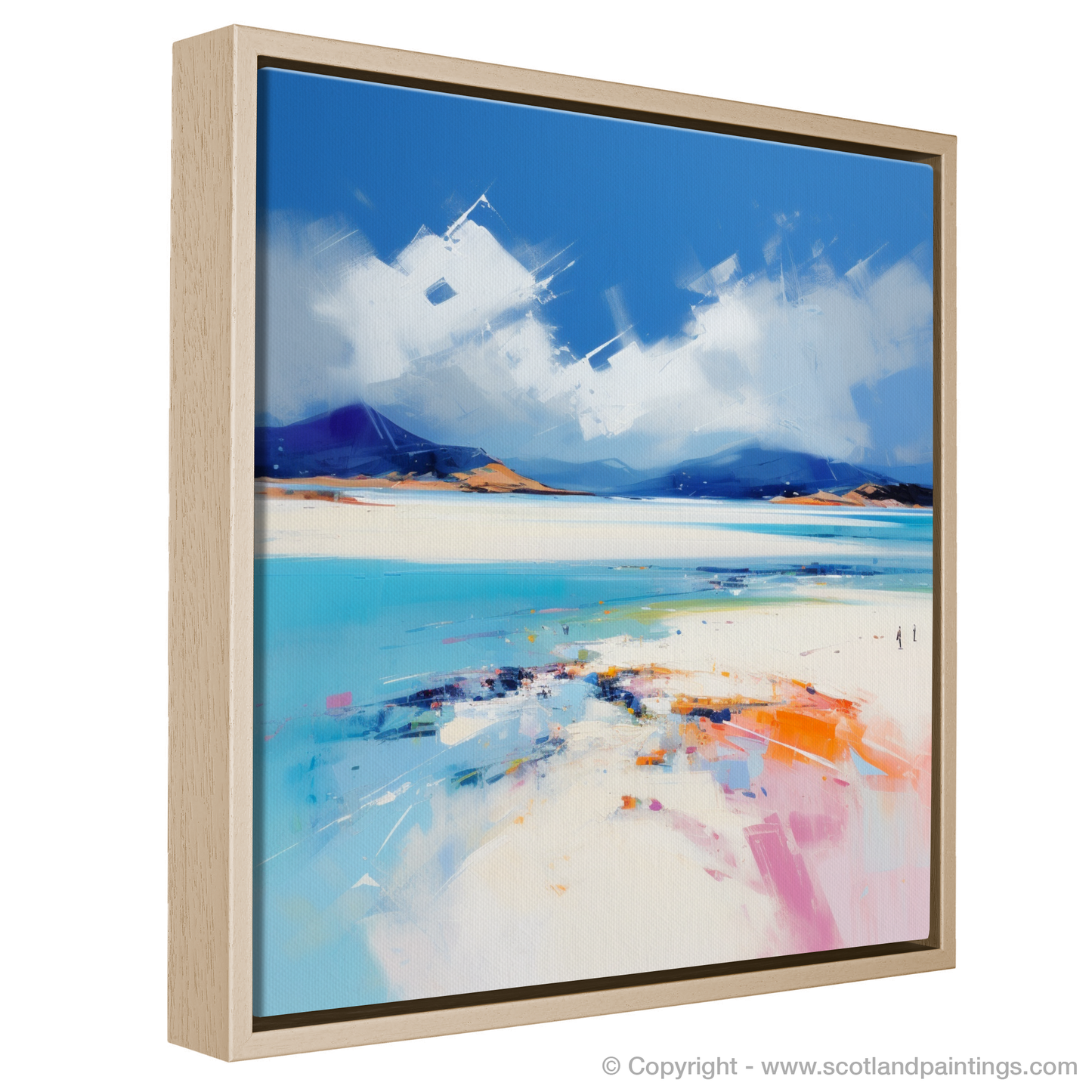 Painting and Art Print of Luskentyre Beach, Isle of Harris entitled "Luskentyre Beach Reverie: An Expressionist Ode to Scottish Shores".