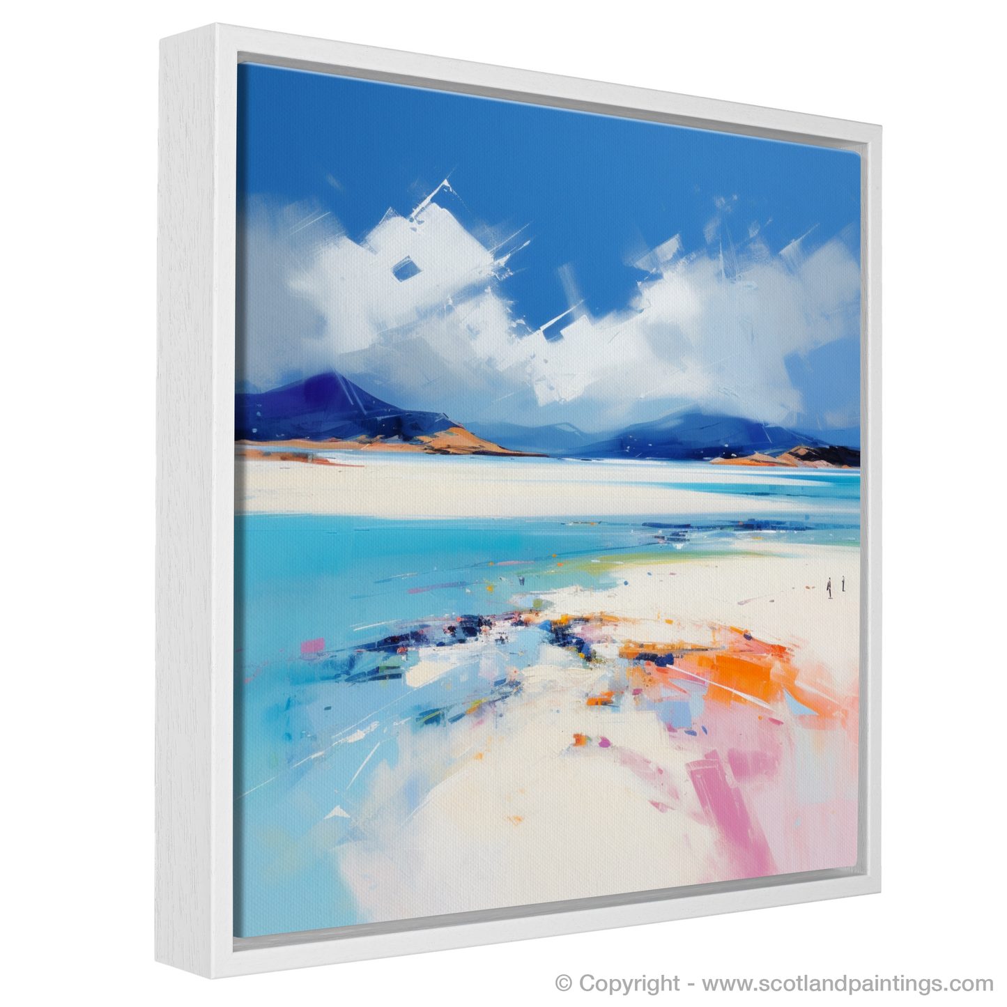 Painting and Art Print of Luskentyre Beach, Isle of Harris entitled "Luskentyre Beach Reverie: An Expressionist Ode to Scottish Shores".