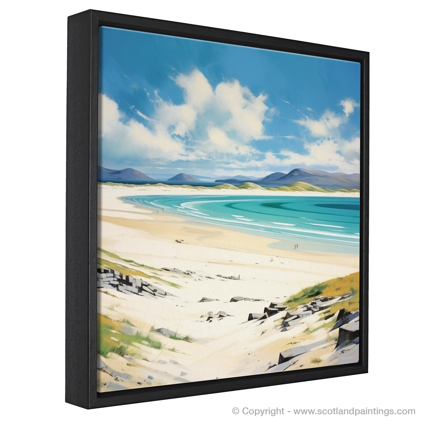 Painting and Art Print of Luskentyre Beach, Isle of Harris entitled "Serene Shores of Luskentyre Beach".