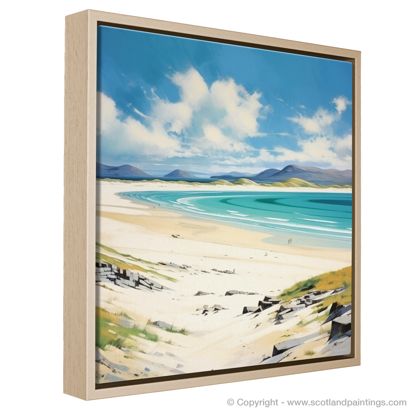 Painting and Art Print of Luskentyre Beach, Isle of Harris entitled "Serene Shores of Luskentyre Beach".