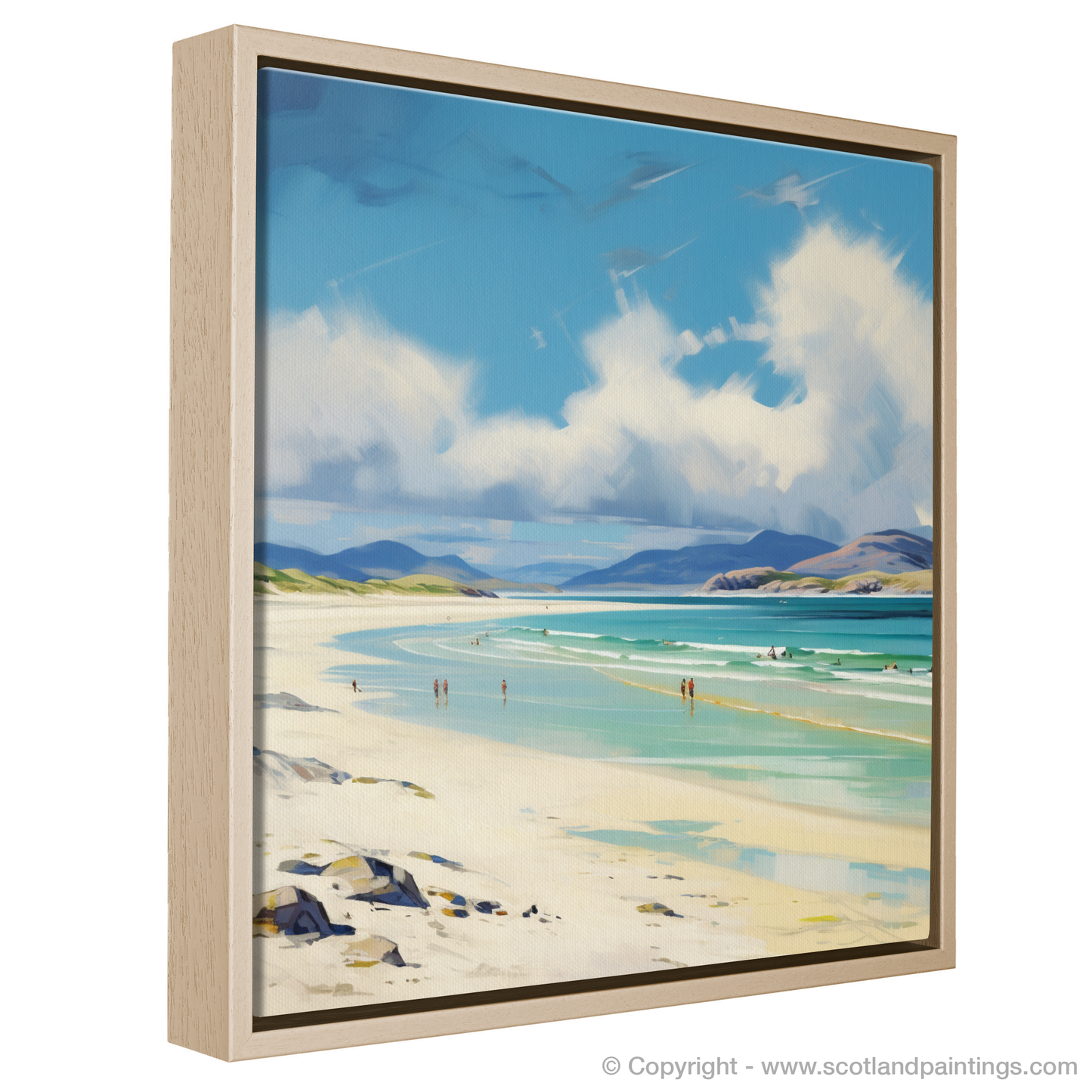 Painting and Art Print of Luskentyre Beach, Isle of Harris entitled "Serene Shores of Luskentyre Beach".