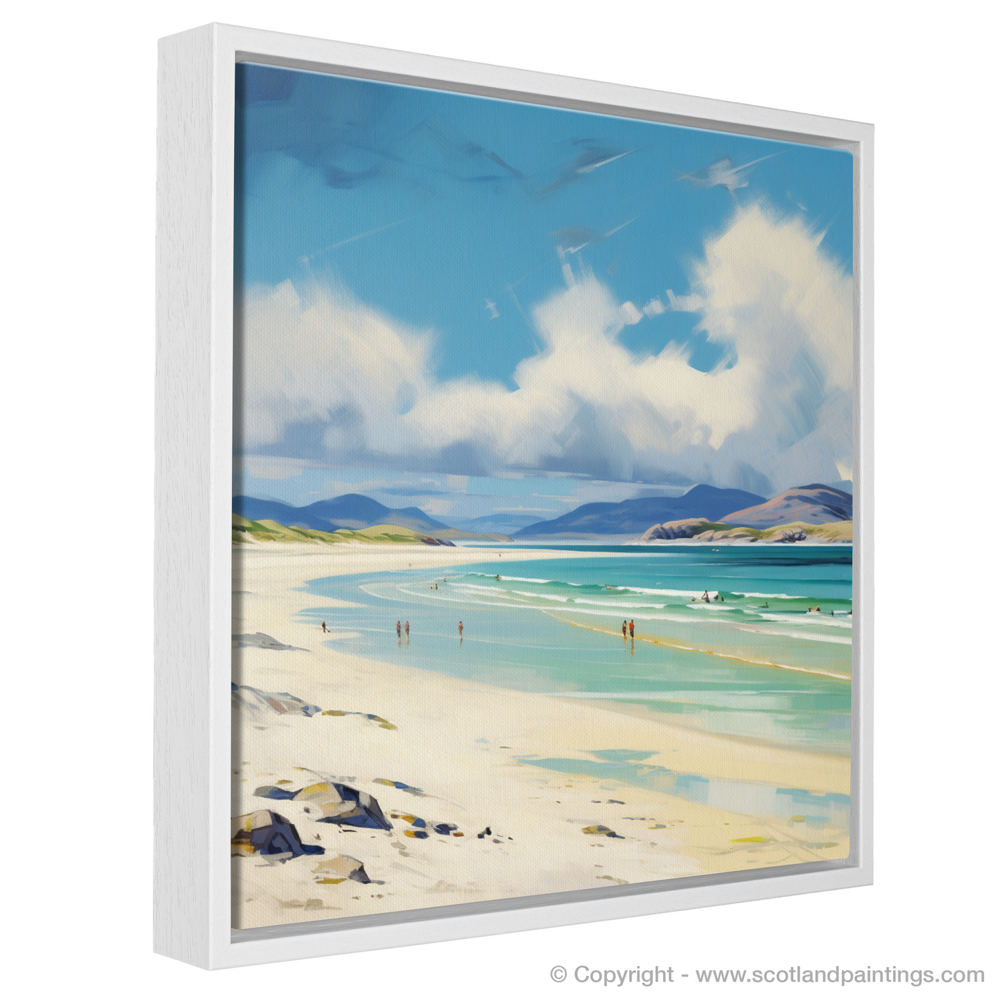 Painting and Art Print of Luskentyre Beach, Isle of Harris entitled "Serene Shores of Luskentyre Beach".