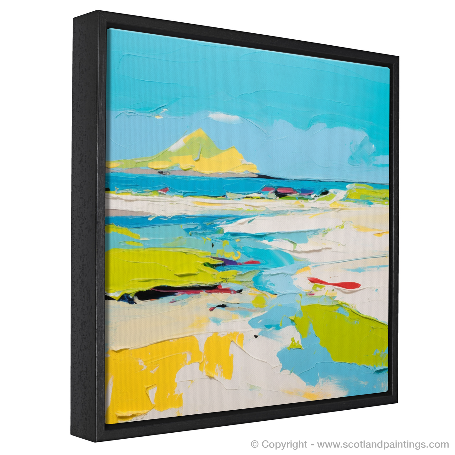 Painting and Art Print of Camusdarach Beach, Arisaig. Camusdarach Rhapsody: An Abstract Ode to Scotland's Coastal Wilds.