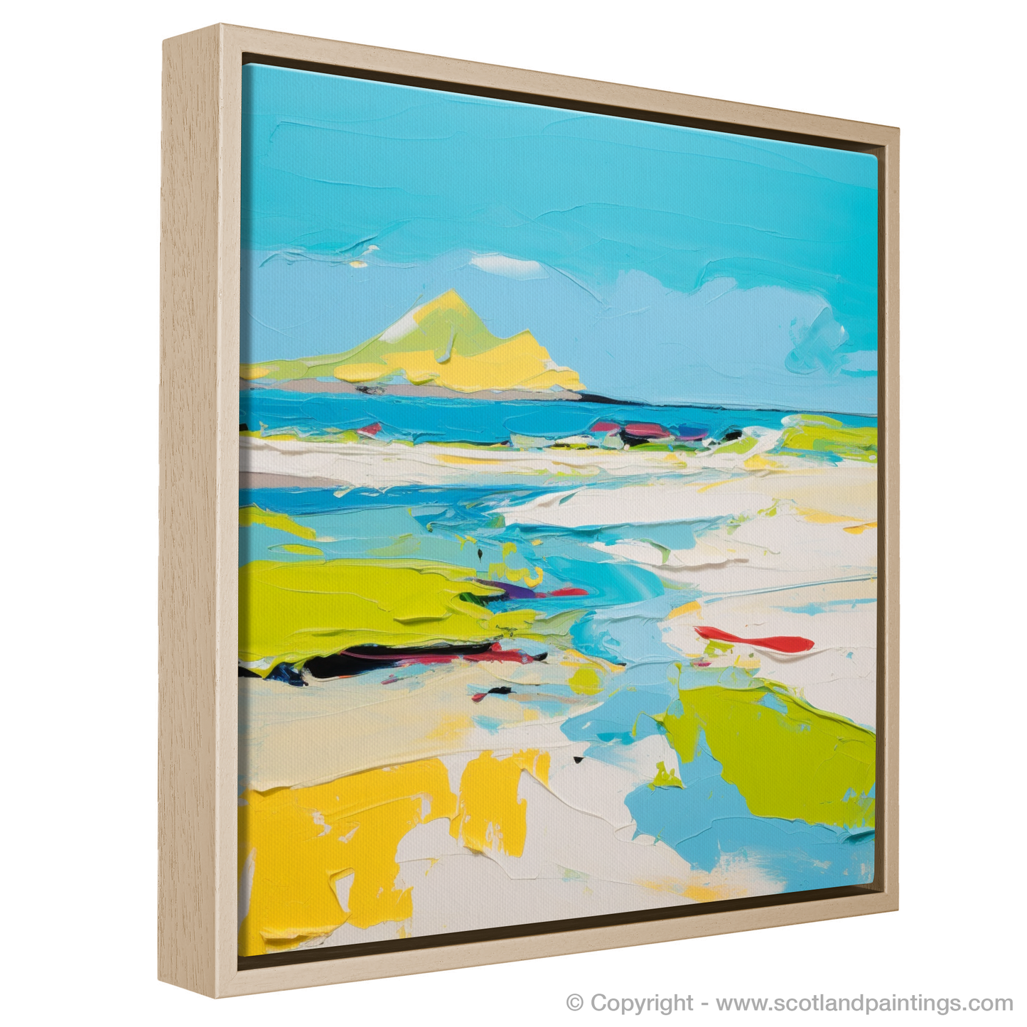 Painting and Art Print of Camusdarach Beach, Arisaig. Camusdarach Rhapsody: An Abstract Ode to Scotland's Coastal Wilds.