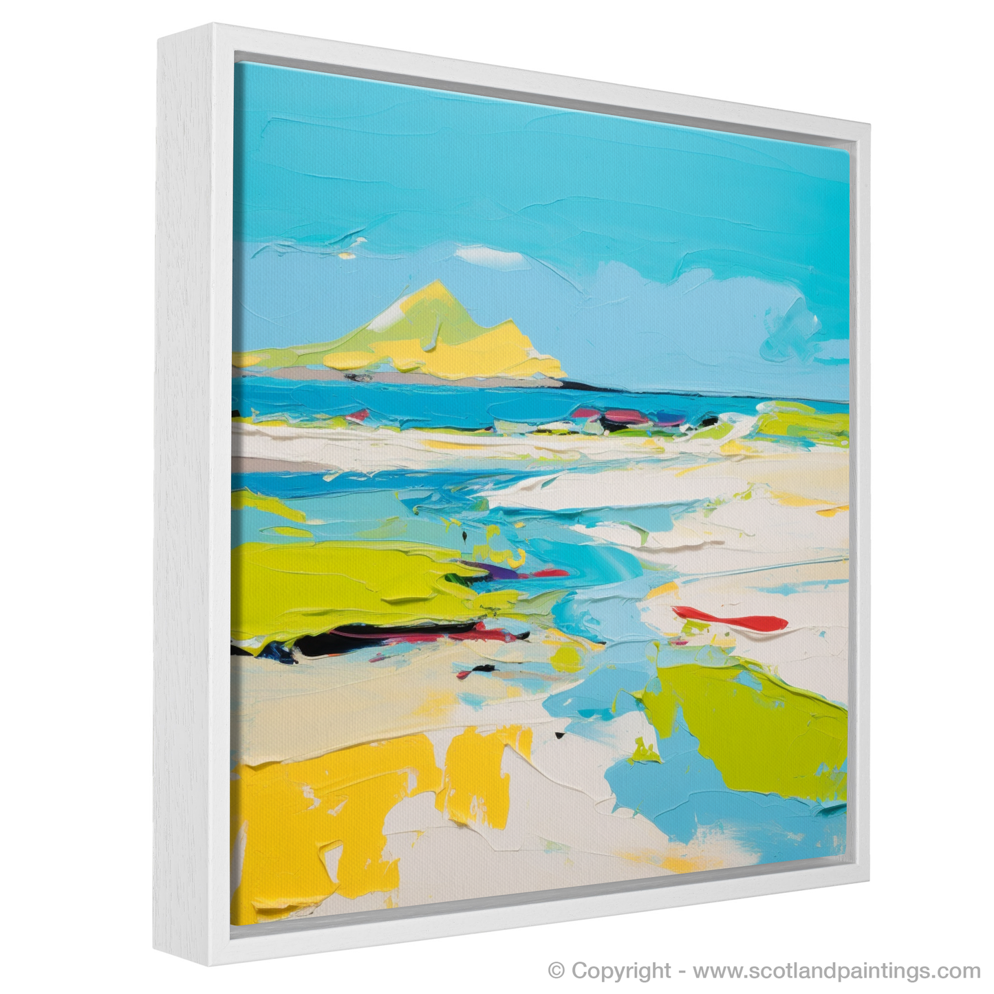 Painting and Art Print of Camusdarach Beach, Arisaig. Camusdarach Rhapsody: An Abstract Ode to Scotland's Coastal Wilds.