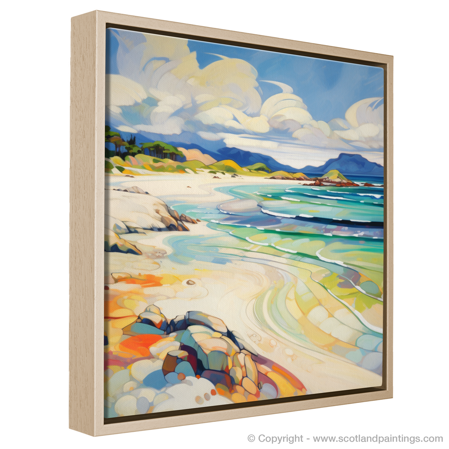 Painting and Art Print of Camusdarach Beach, Arisaig entitled "Abstract Essence of Camusdarach Beach".