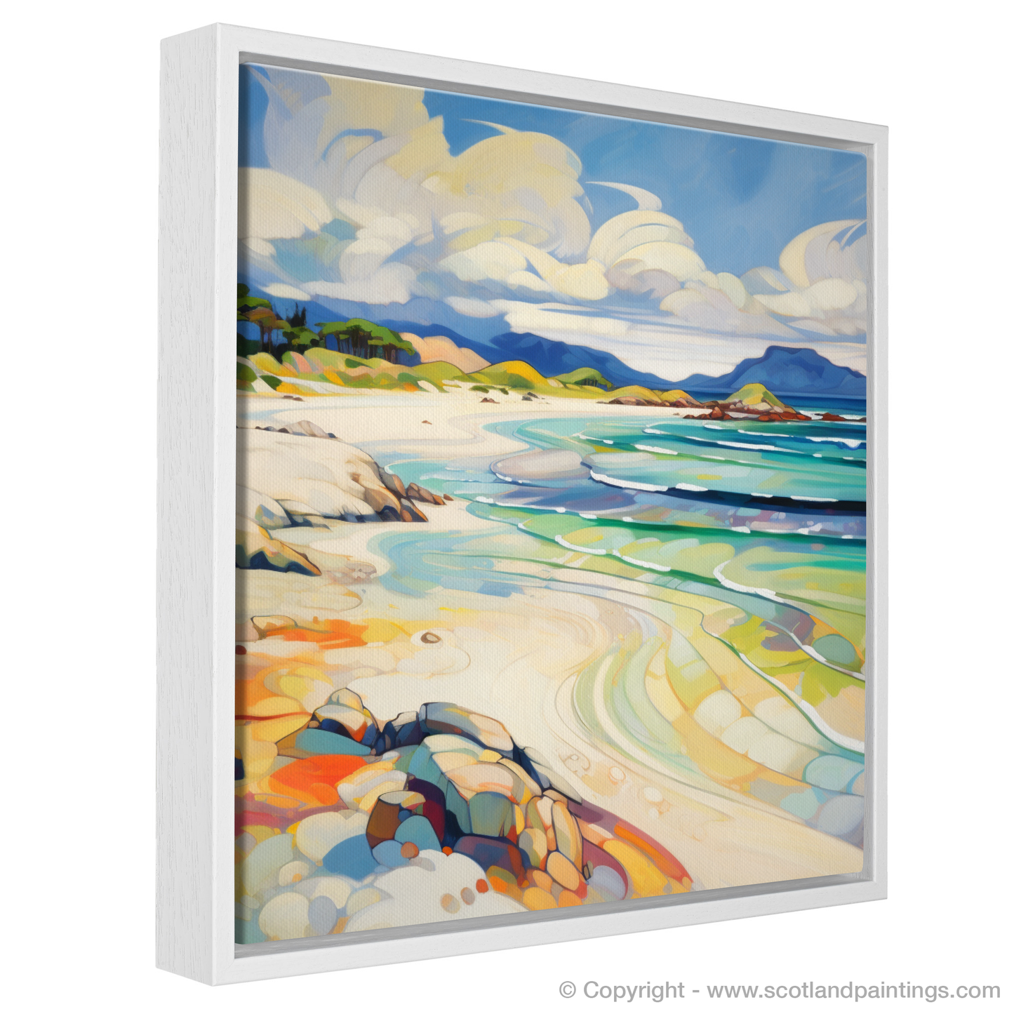 Painting and Art Print of Camusdarach Beach, Arisaig entitled "Abstract Essence of Camusdarach Beach".