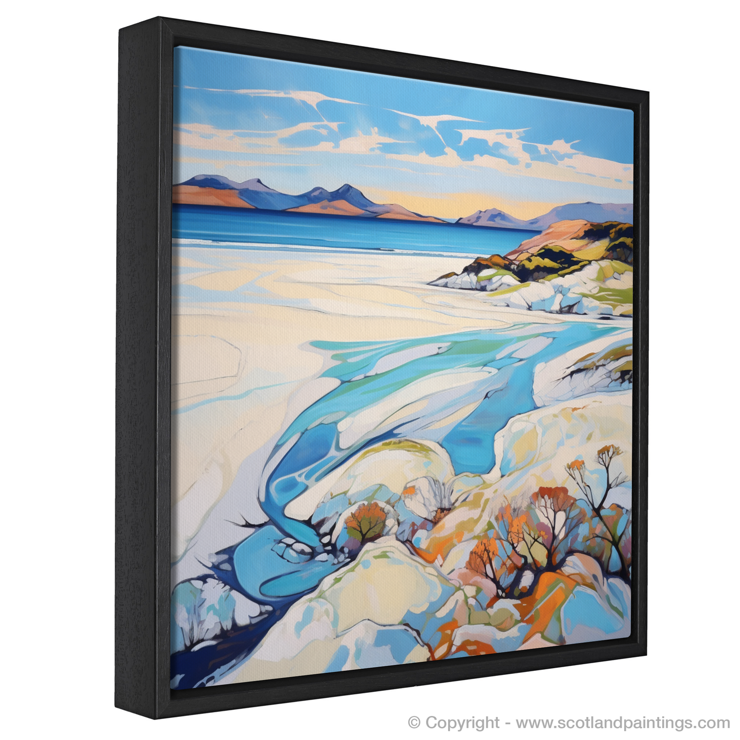 Painting and Art Print of Camusdarach Beach, Arisaig entitled "Abstract Shores of Camusdarach Beach".