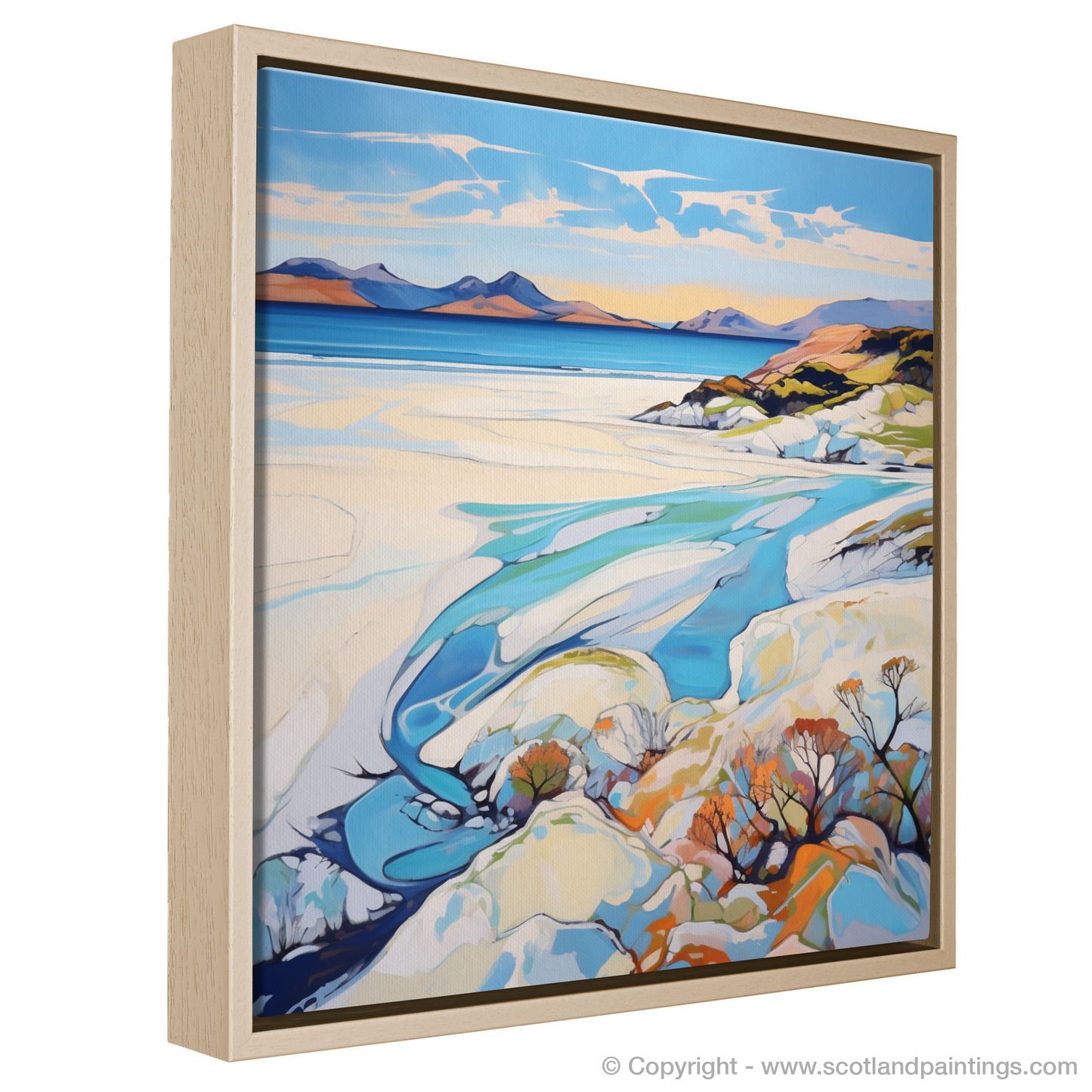 Painting and Art Print of Camusdarach Beach, Arisaig entitled "Abstract Shores of Camusdarach Beach".