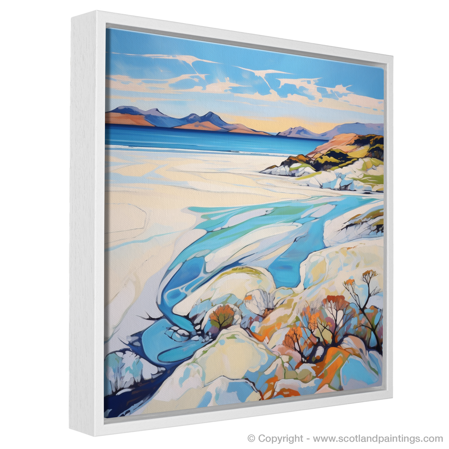 Painting and Art Print of Camusdarach Beach, Arisaig entitled "Abstract Shores of Camusdarach Beach".