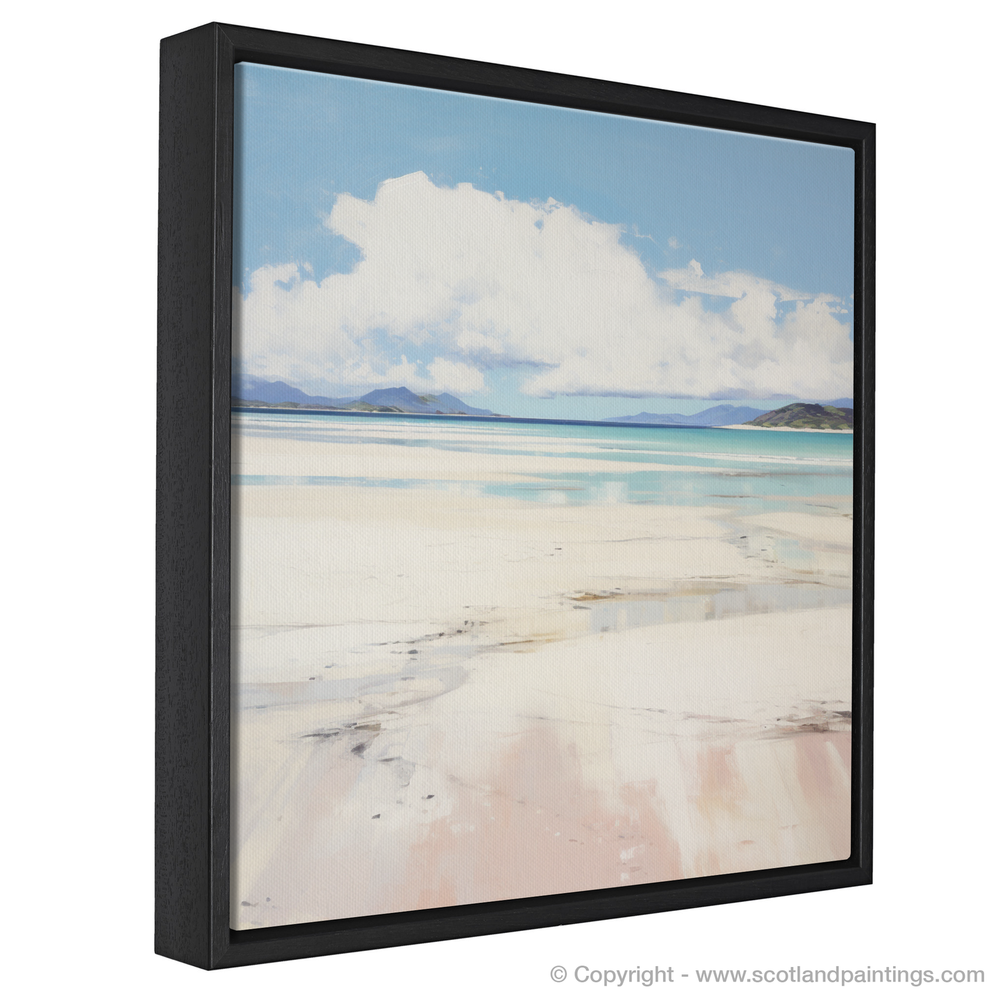 Painting and Art Print of Camusdarach Beach, Arisaig entitled "Minimalist Majesty of Camusdarach Beach".