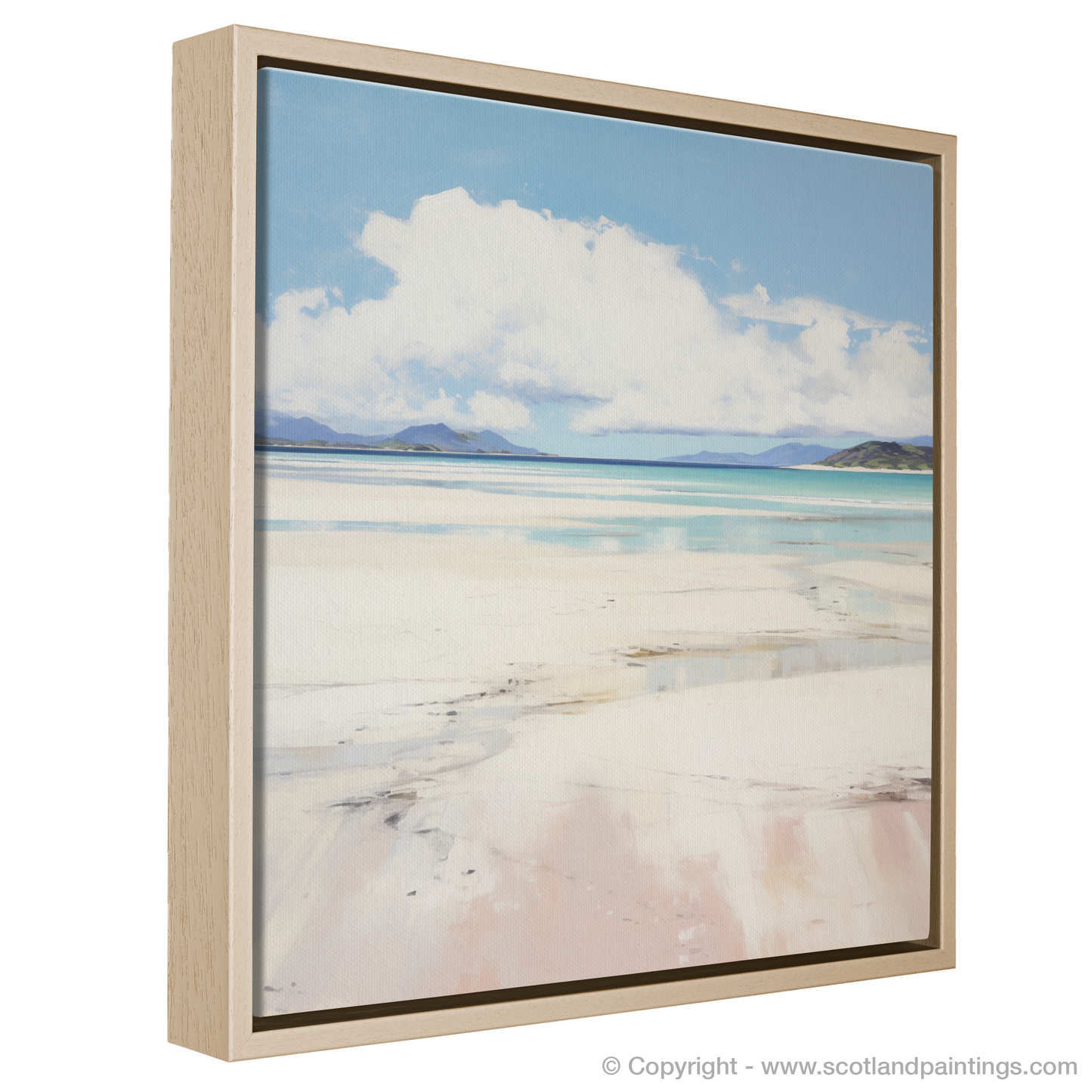 Painting and Art Print of Camusdarach Beach, Arisaig entitled "Minimalist Majesty of Camusdarach Beach".