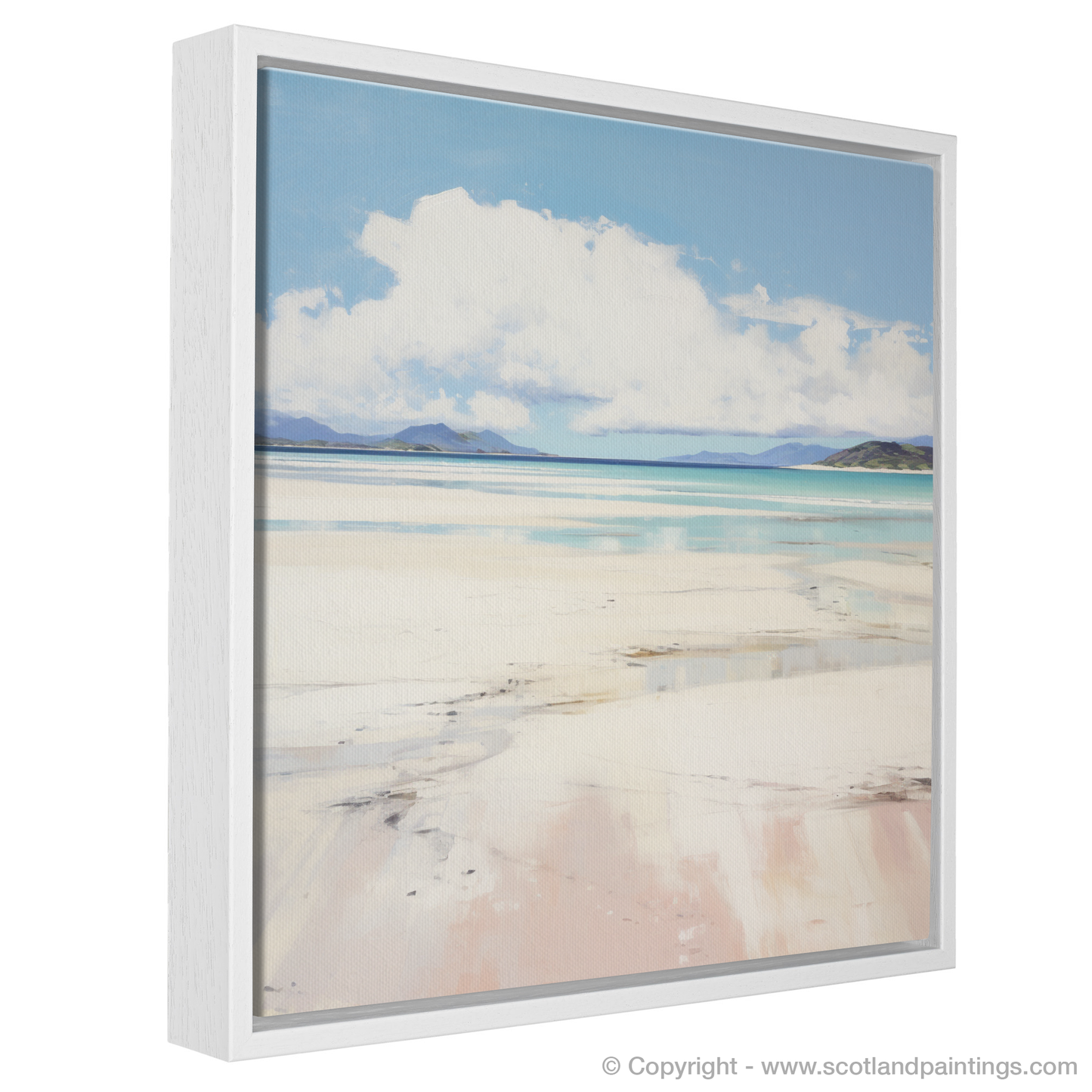 Painting and Art Print of Camusdarach Beach, Arisaig entitled "Minimalist Majesty of Camusdarach Beach".