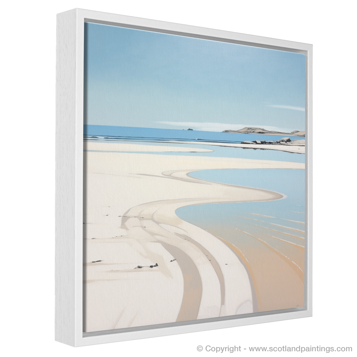 Painting and Art Print of Camusdarach Beach, Arisaig entitled "Ethereal Shores of Camusdarach Beach".