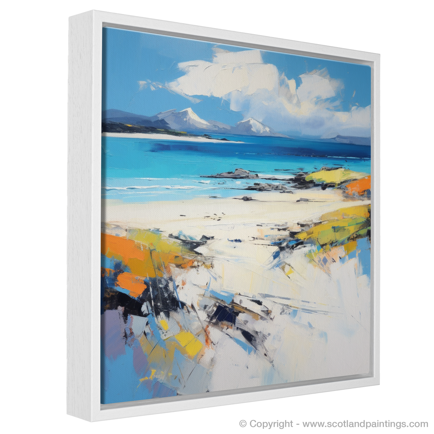 Painting and Art Print of Camusdarach Beach, Arisaig entitled "Abstract Whispers of Camusdarach Beach".