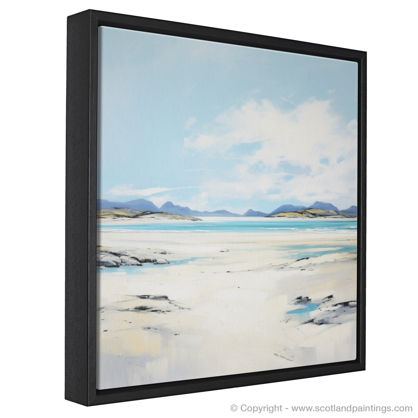 Painting and Art Print of Camusdarach Beach, Arisaig entitled "Serenity on Camusdarach Sands".