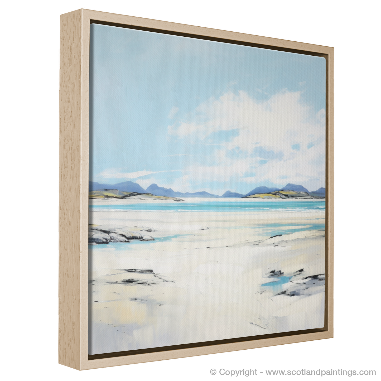 Painting and Art Print of Camusdarach Beach, Arisaig entitled "Serenity on Camusdarach Sands".