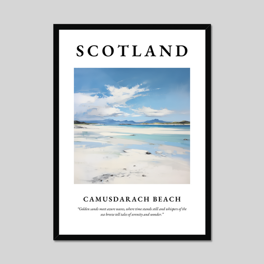 Poster of Camusdarach Beach, Scotland.